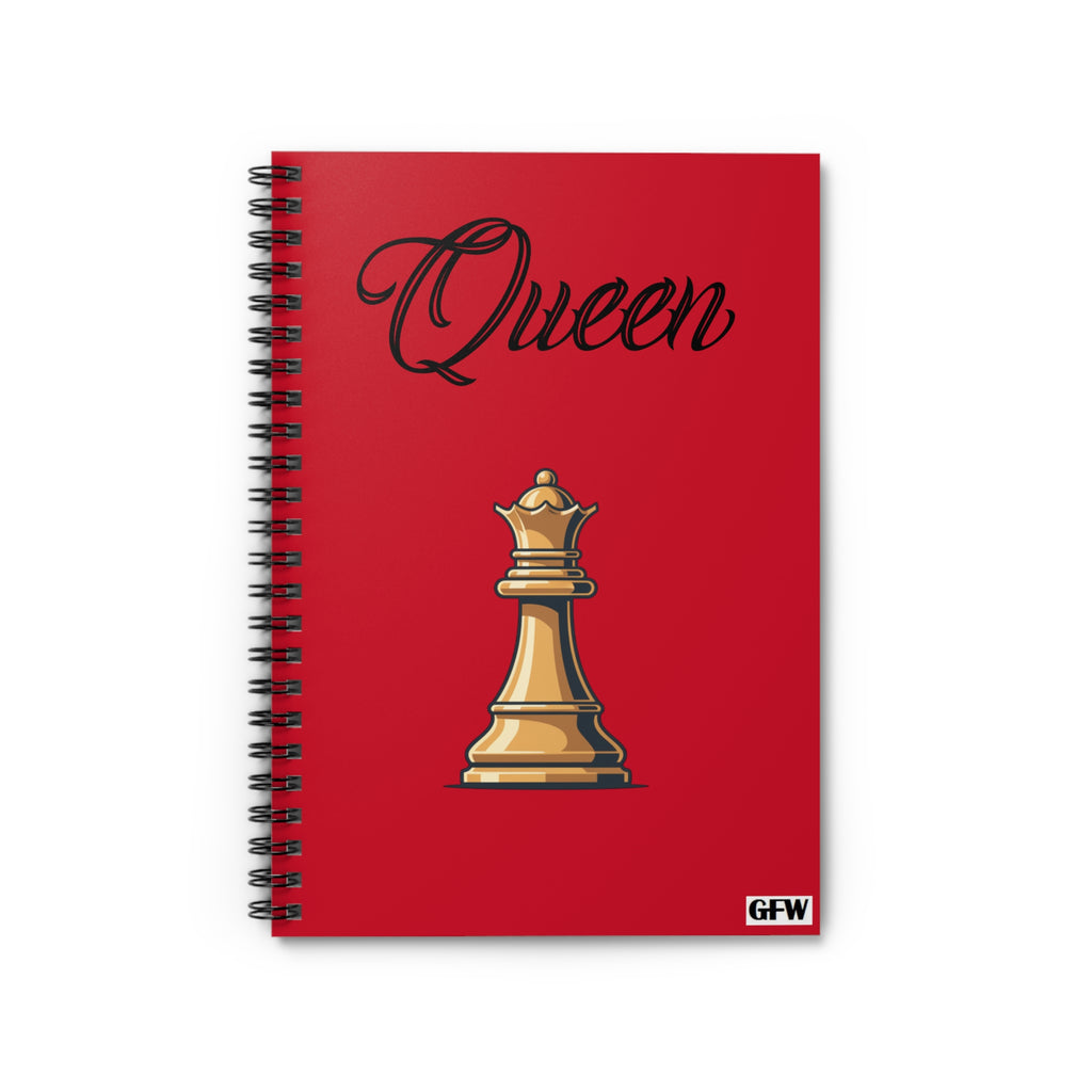 Queen  Spiral Notebook — Red Ruled Notebook for The Queens' Journaling
