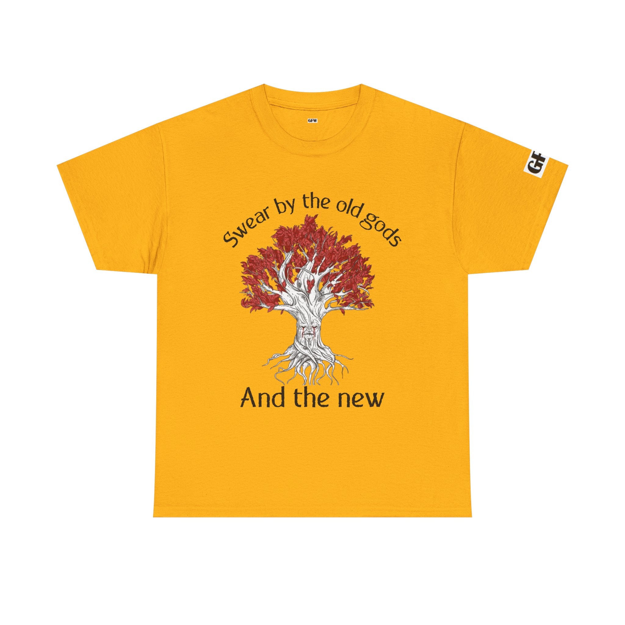 Old Gods & New Tree Tee — "Swear by the old gods and the new" Graphic Shirt