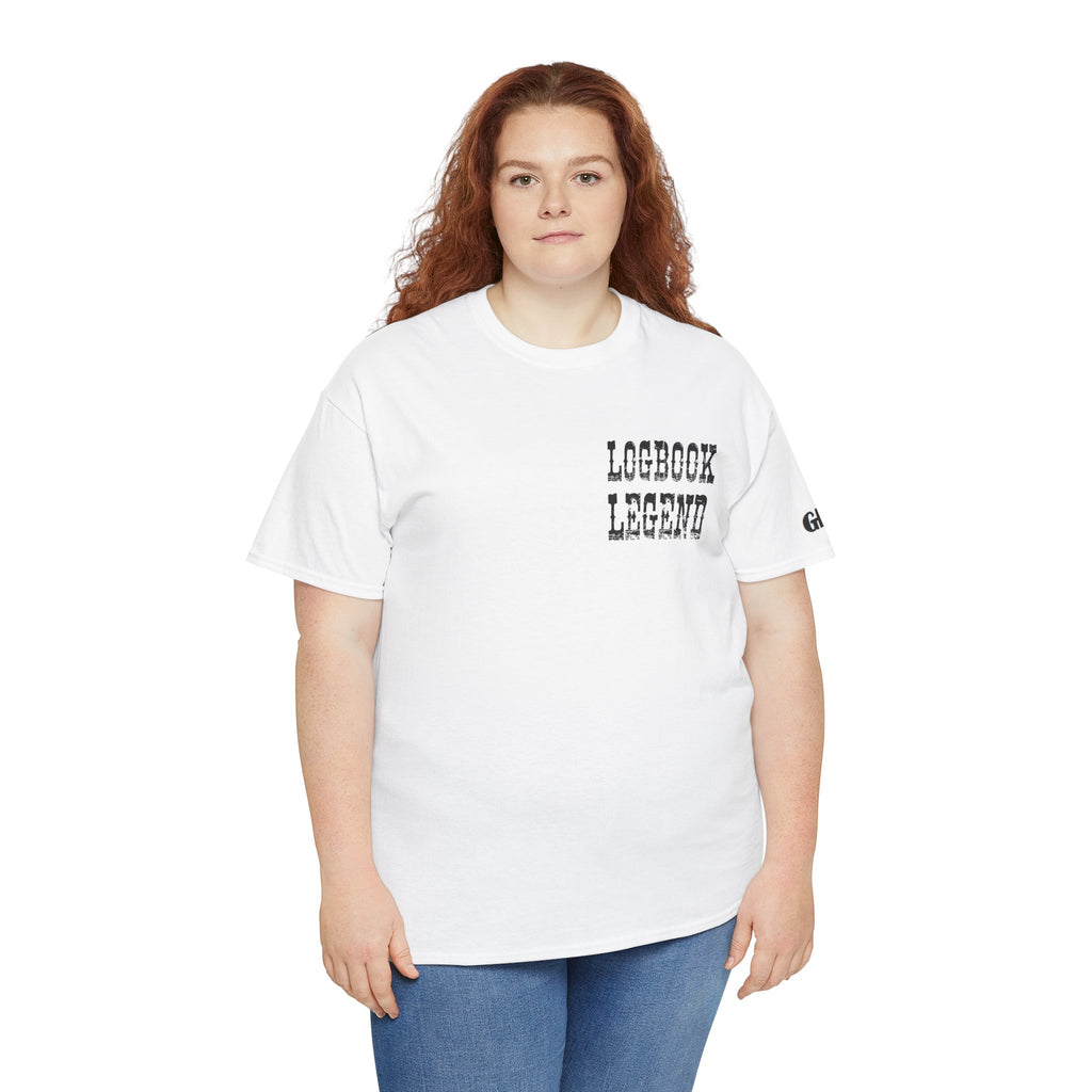 Logbook Legend Trucker Tee — "Logbook Legend" Graphic T-Shirt for Drivers