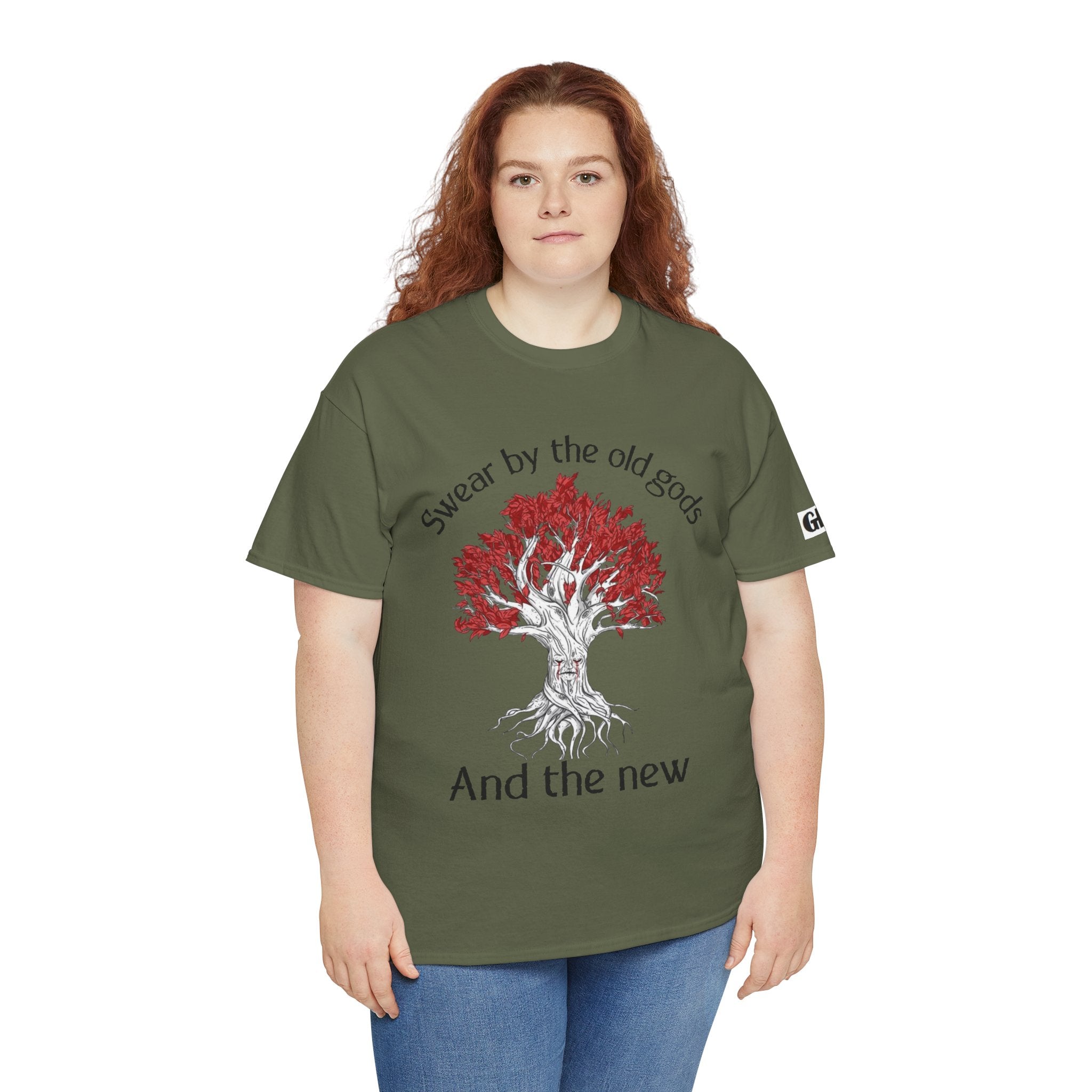 Old Gods & New Tree Tee — "Swear by the old gods and the new" Graphic Shirt