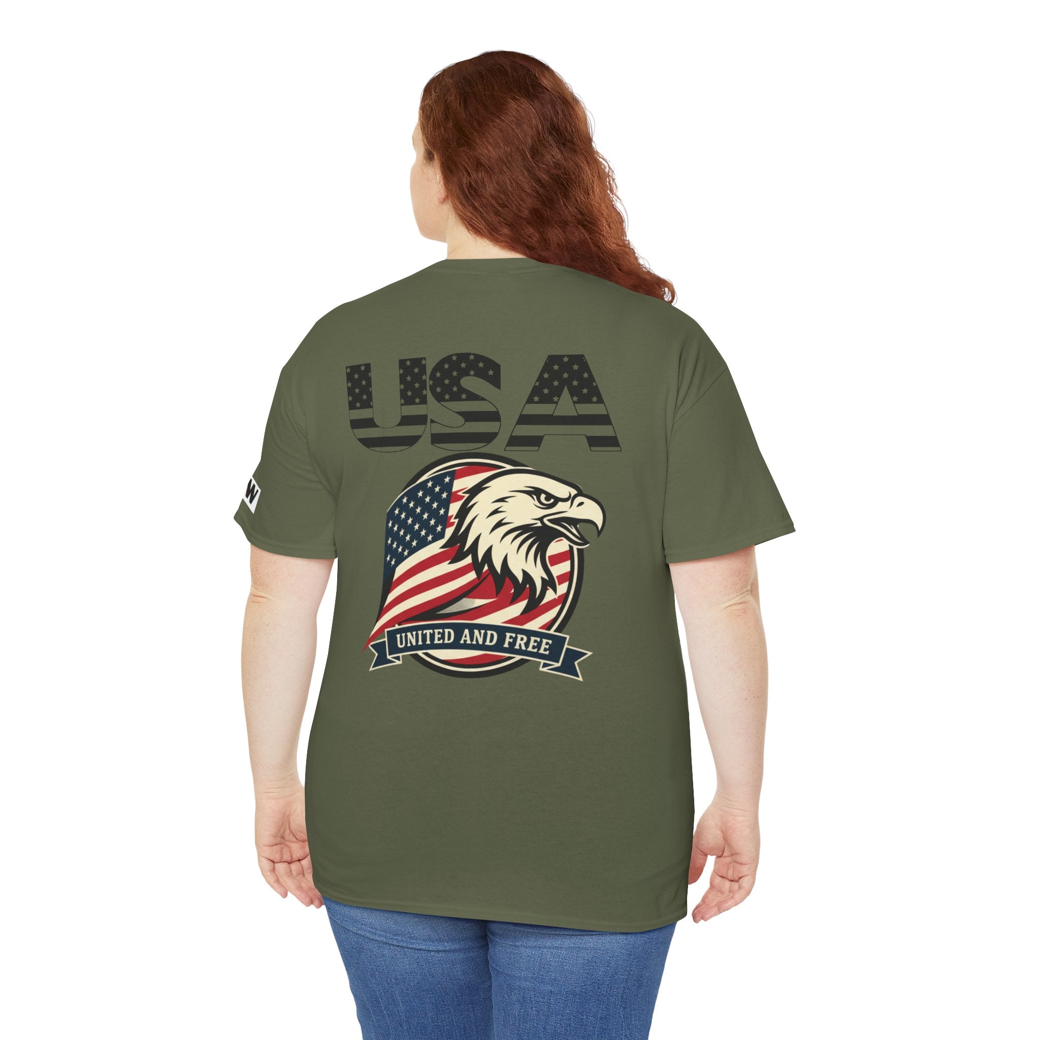USA Bald Eagle T‑Shirt — "United and Free" Patriotic Tee