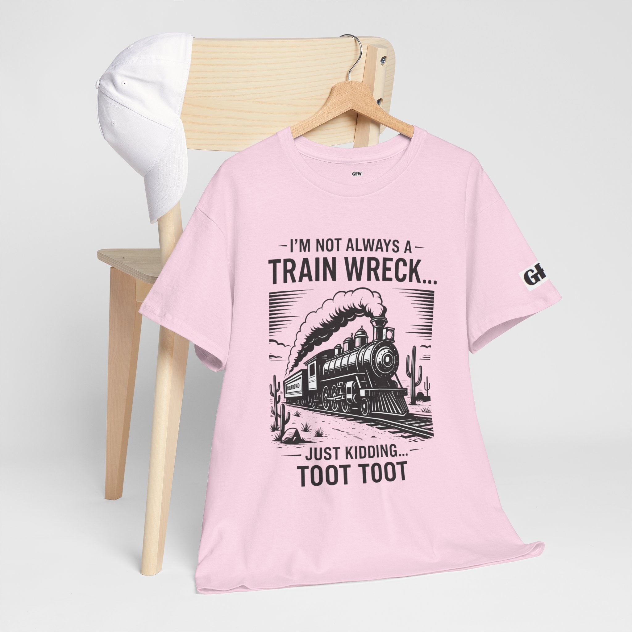 Train Wreck Tee – Funny "I'm Not Always a Train Wreck… Just Kidding. Toot Toot" Graphic T-Shirt