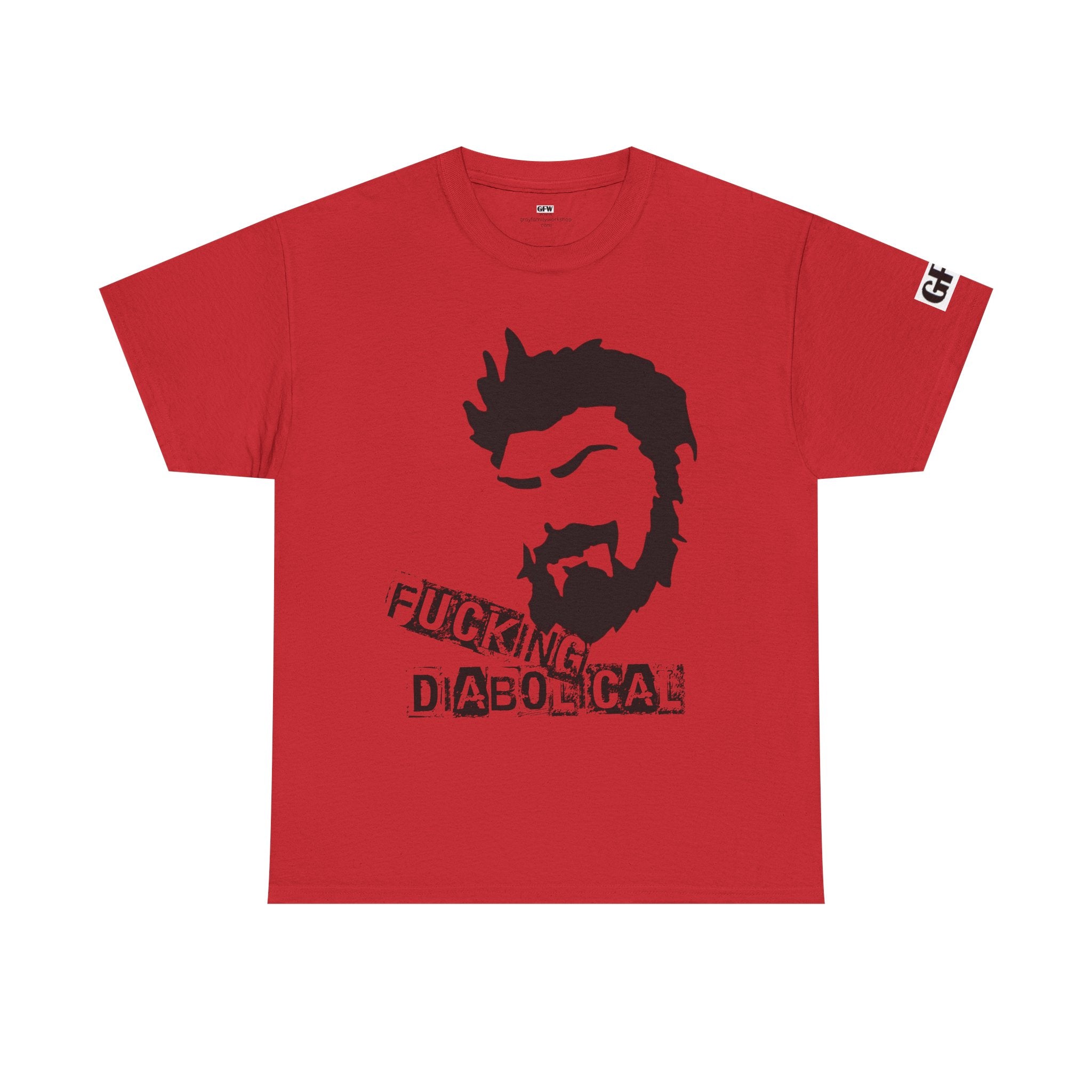 Diabolical Beard Graphic Tee – "Fucking Diabolical" White Cotton Shirt