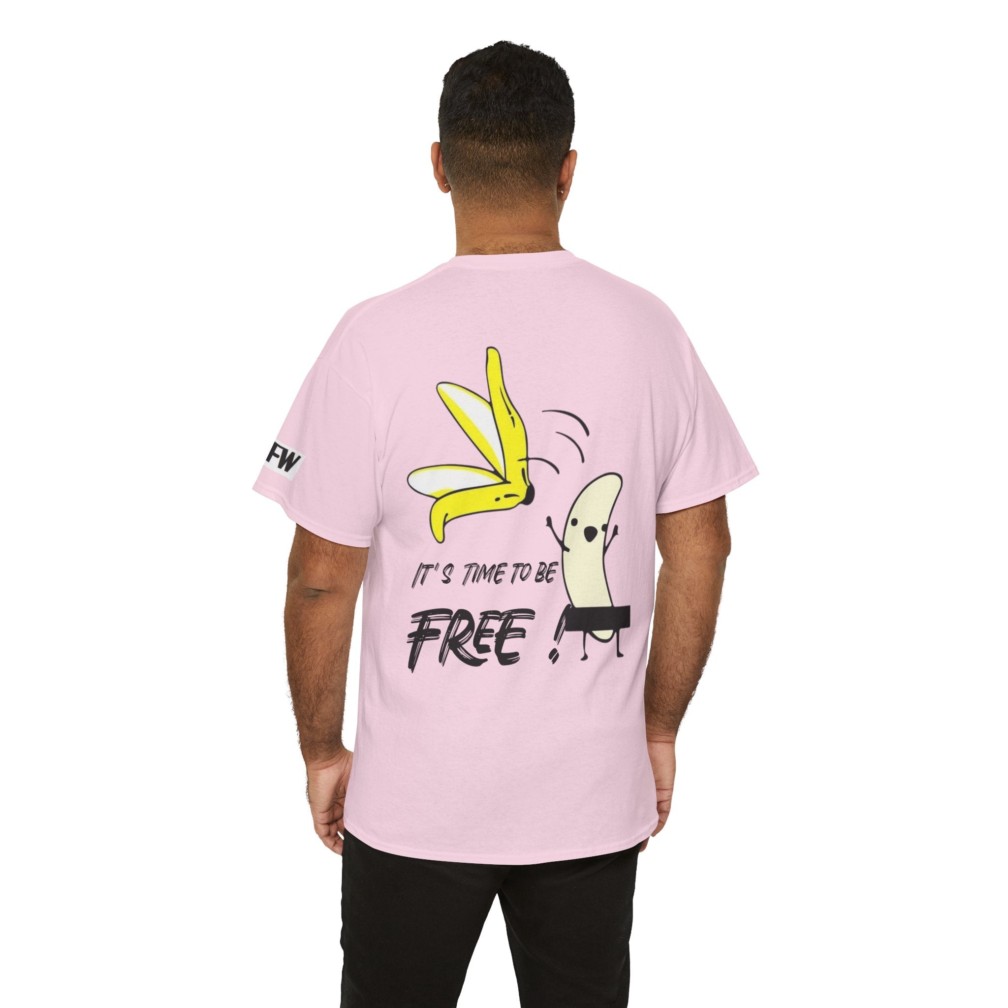 Banana Peel Freedom Tee — "It's Time to Be Free" Graphic T-Shirt