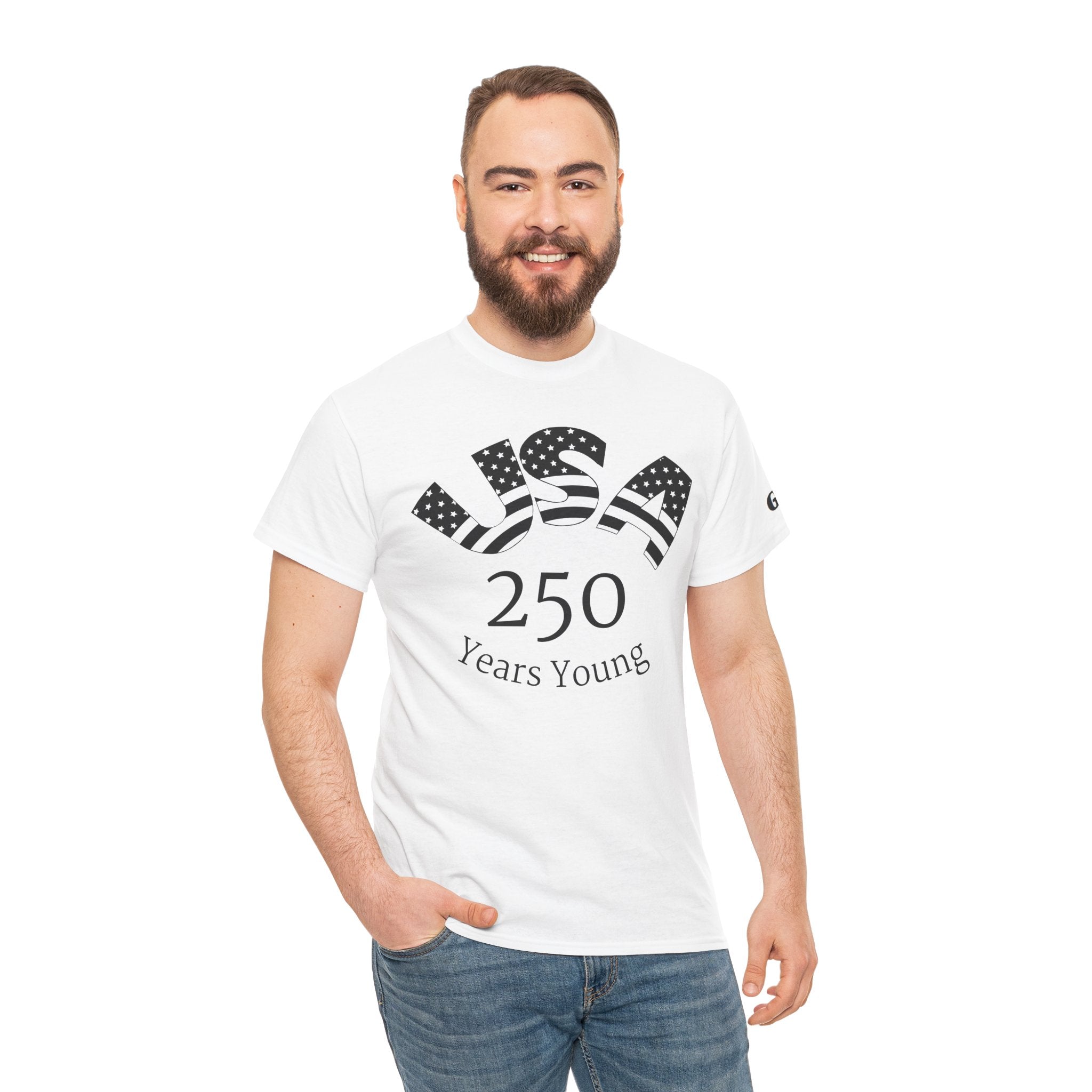 USA 250 Years Young T-Shirt — Patriotic Eagle American Flag Tee