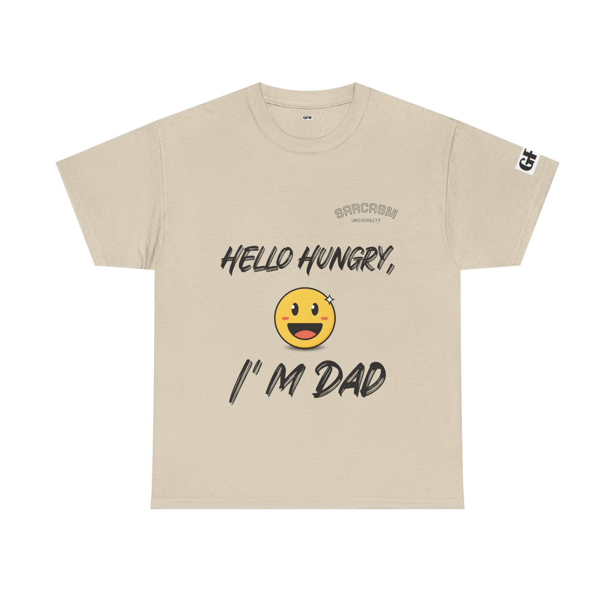 Dad T-Shirt — “Hello Hungry, I’m Dad” Funny Emoji Father’s Day Tee