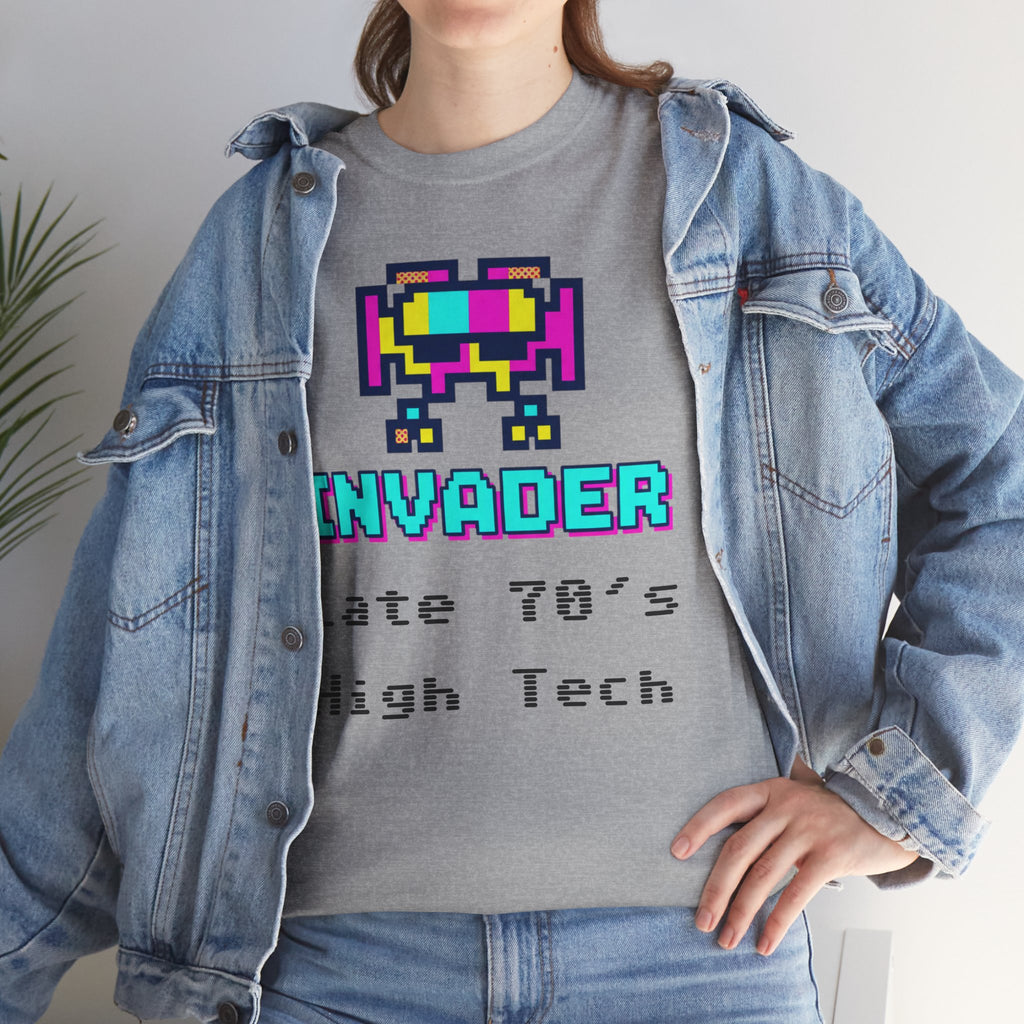 Invader Retro Pixel Tee — "Late 70's High Tech" Vintage Video Game T-Shirt