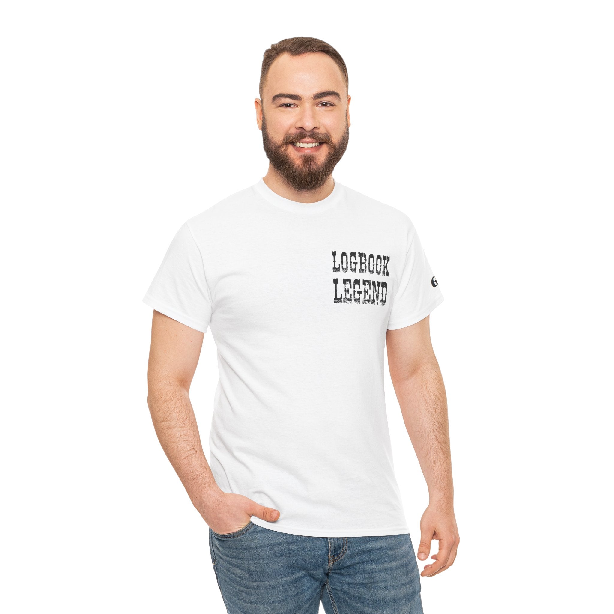 Logbook Legend Trucker Tee — "Logbook Legend" Graphic T-Shirt for Drivers