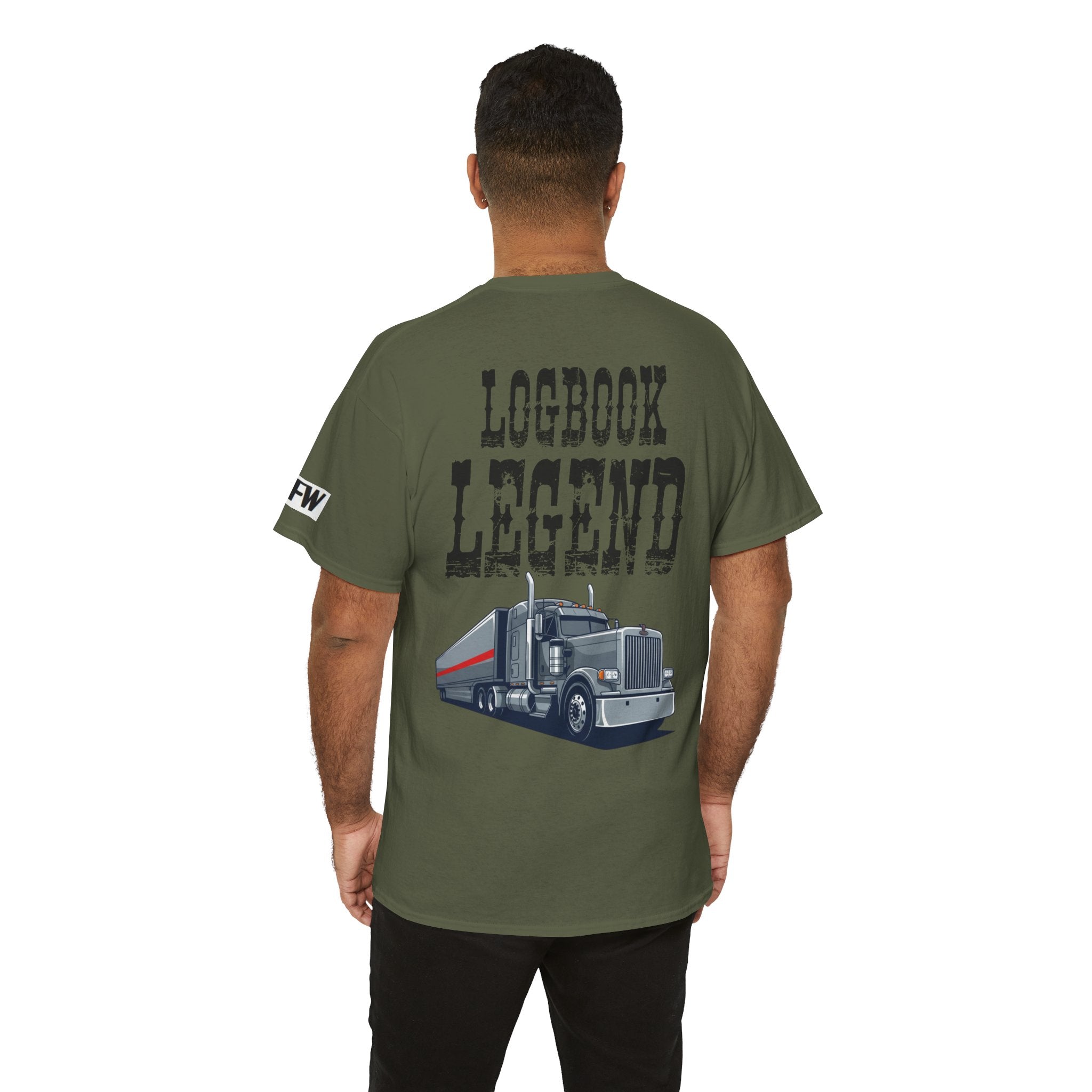 Logbook Legend Trucker Tee — "Logbook Legend" Graphic T-Shirt for Drivers