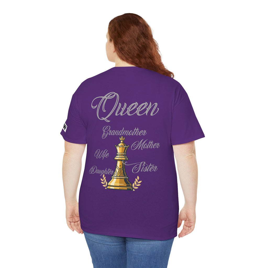 Queen Chess Piece T-Shirt — "Queen" Family Roles Tee (Grandmother, Wife, Mother, Daughter, Sister)
