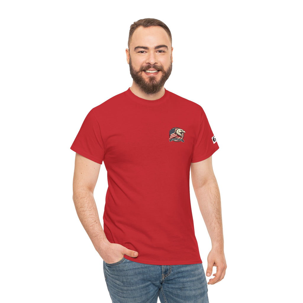 USA Bald Eagle T‑Shirt — "United and Free" Patriotic Tee