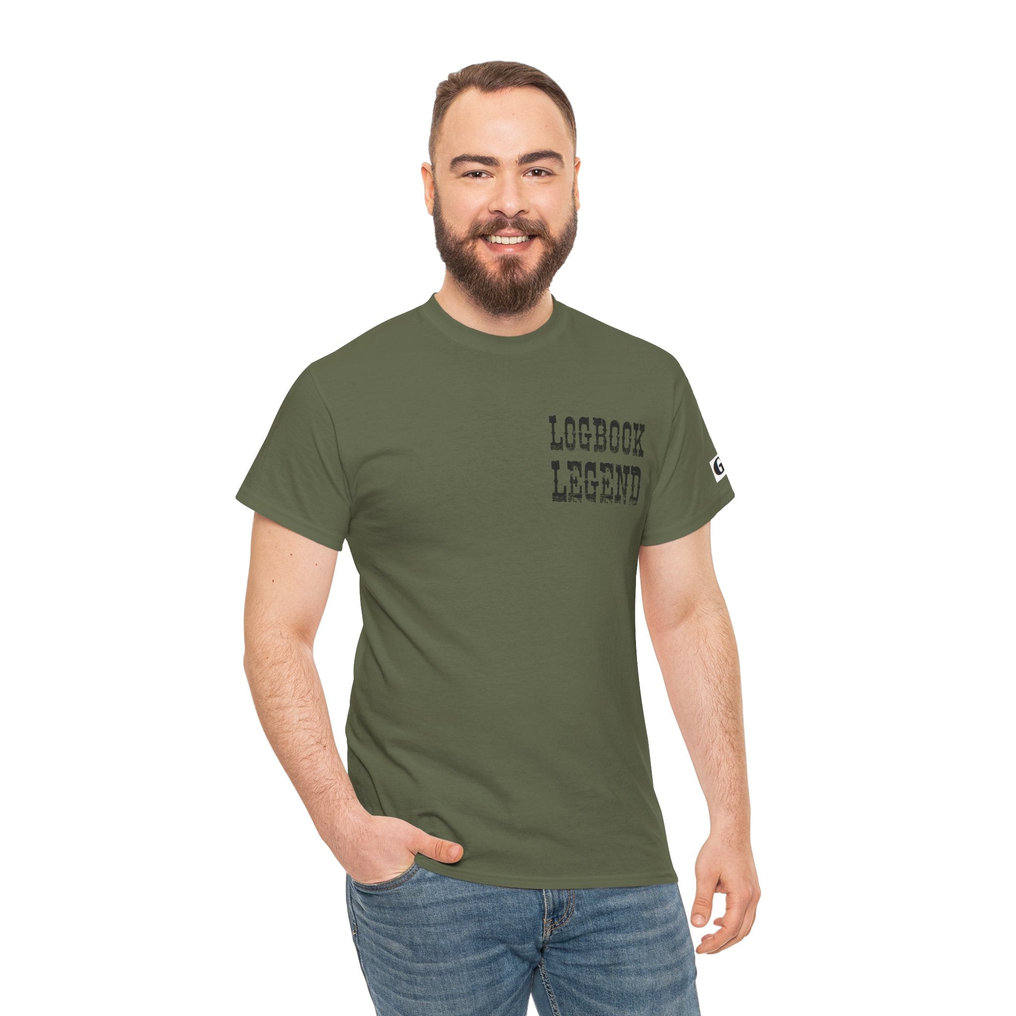 Logbook Legend Trucker Tee — "Logbook Legend" Graphic T-Shirt for Drivers