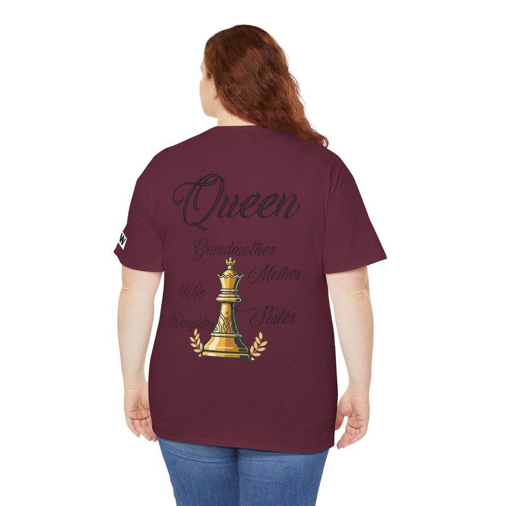 Queen Chess Piece T-Shirt — "Queen" Family Roles Tee (Grandmother, Wife, Mother, Daughter, Sister)