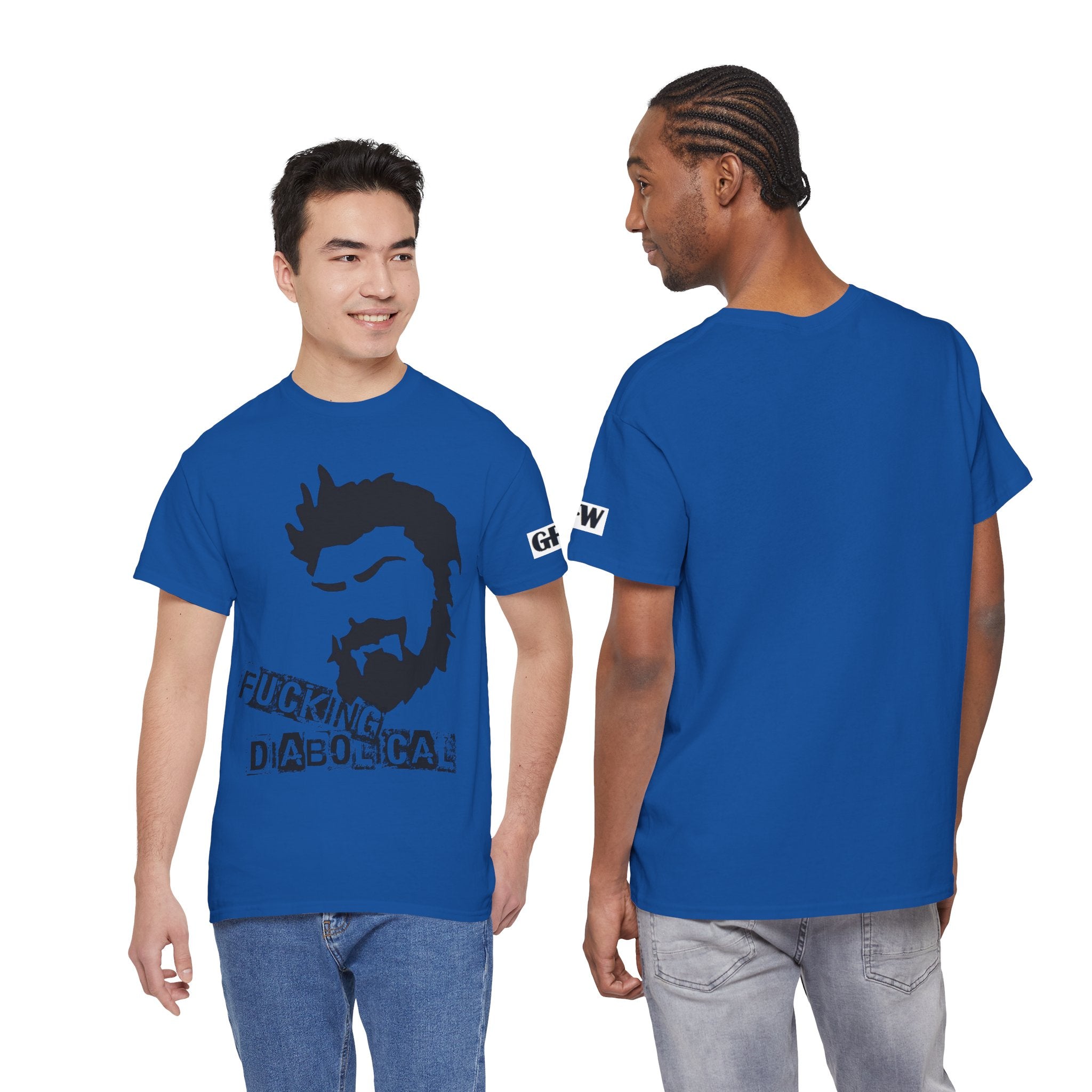 Diabolical Beard Graphic Tee – "Fucking Diabolical" White Cotton Shirt