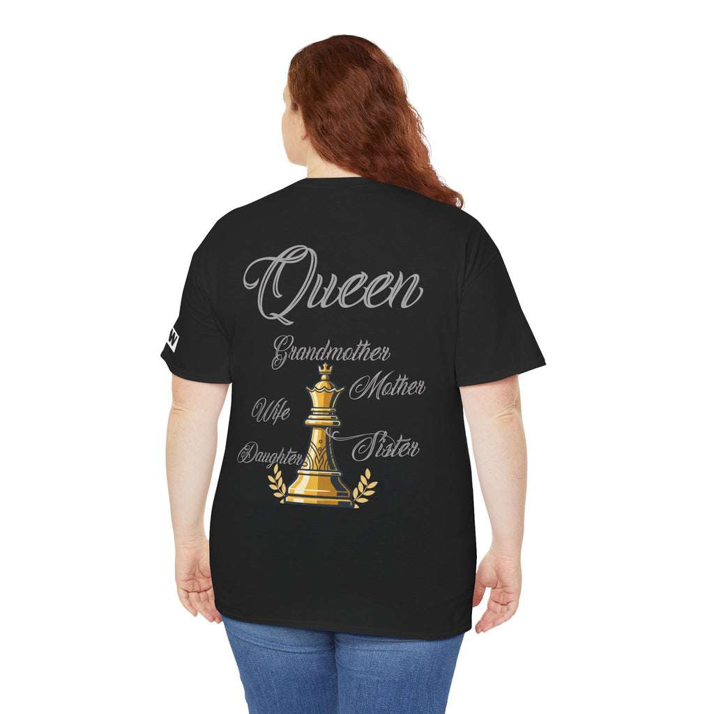 Queen Chess Piece T-Shirt — "Queen" Family Roles Tee (Grandmother, Wife, Mother, Daughter, Sister)