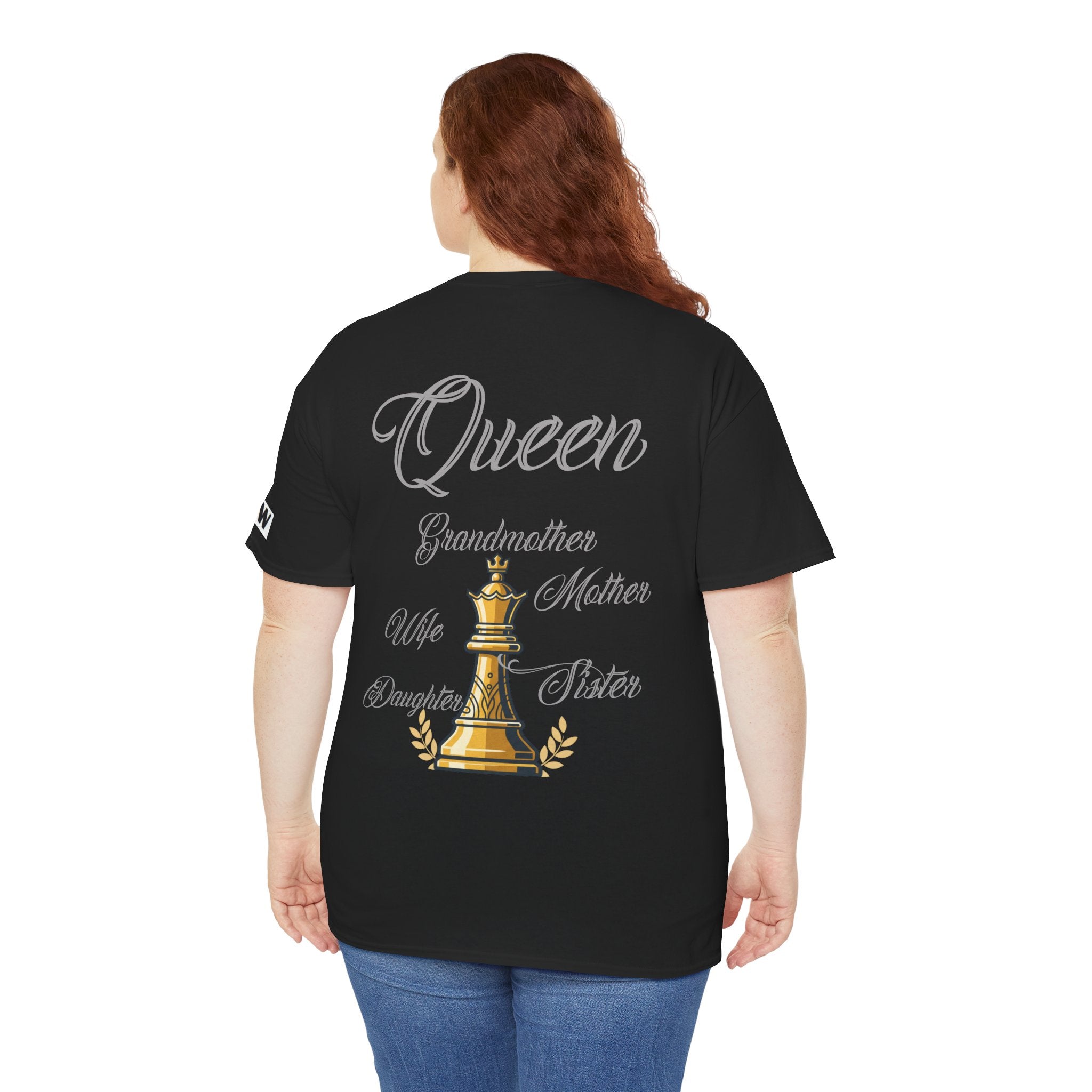 Queen Chess Piece T-Shirt — "Queen" Family Roles Tee (Grandmother, Wife, Mother, Daughter, Sister)