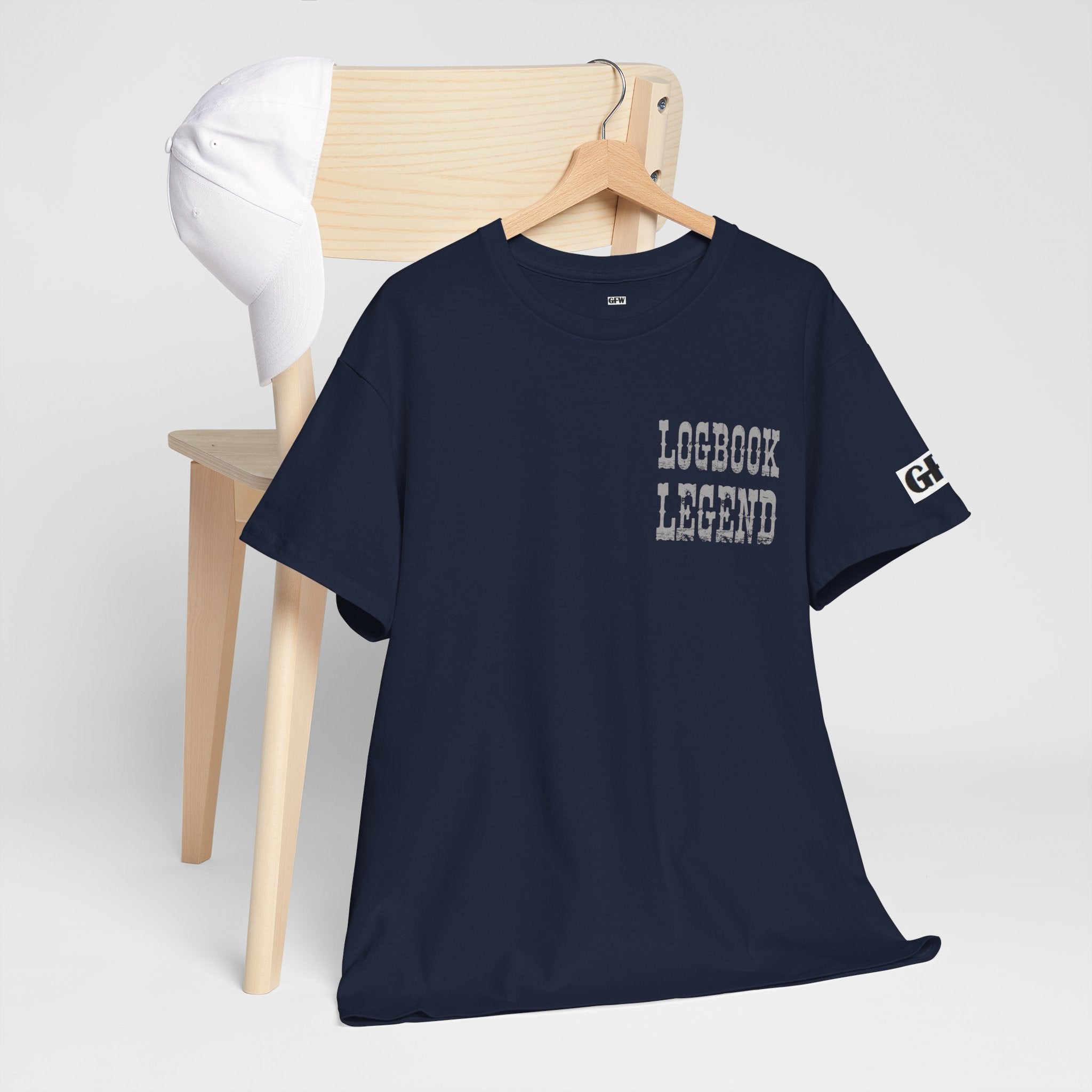 Logbook Legend Trucker Tee — "Logbook Legend" Graphic T-Shirt for Drivers