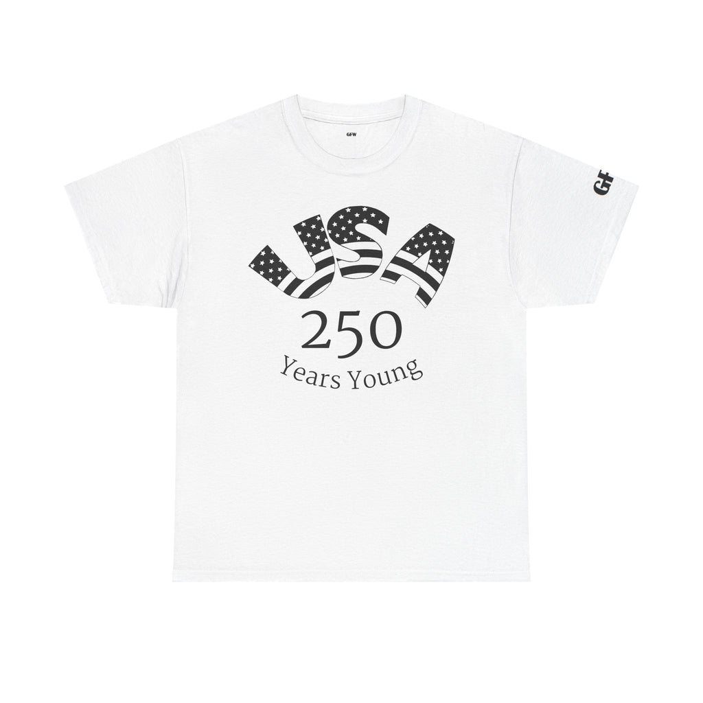 USA 250 Years Young T-Shirt — Patriotic Eagle American Flag Tee