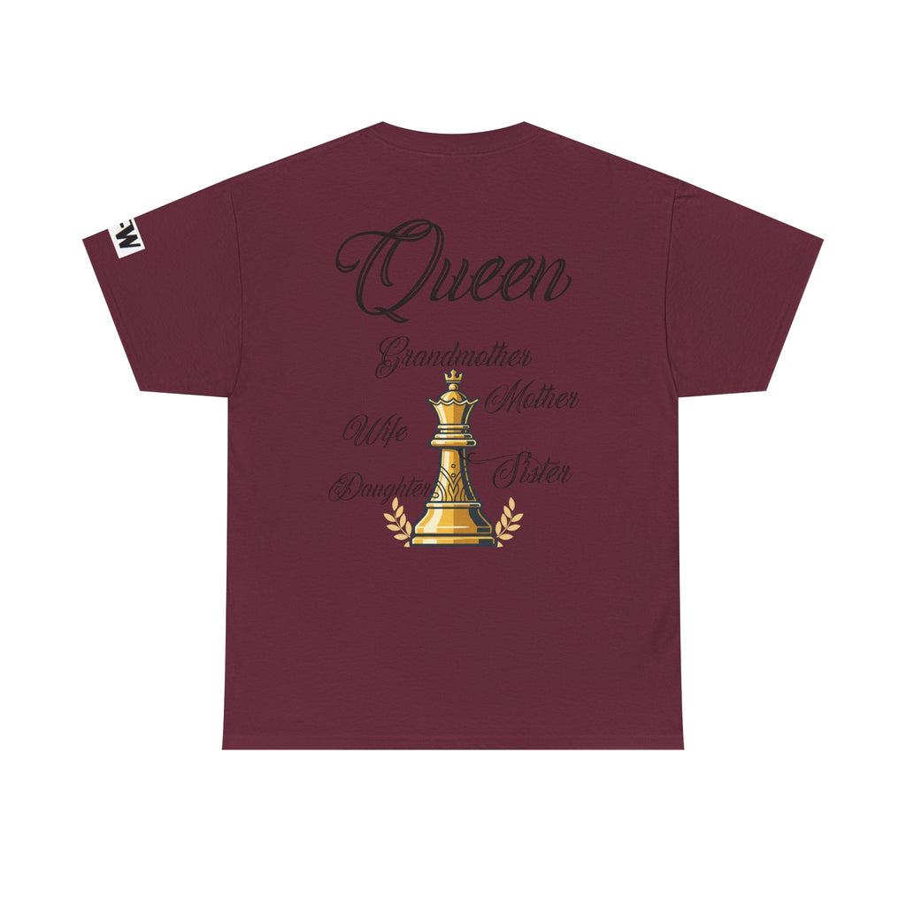 Queen Chess Piece T-Shirt — "Queen" Family Roles Tee (Grandmother, Wife, Mother, Daughter, Sister)