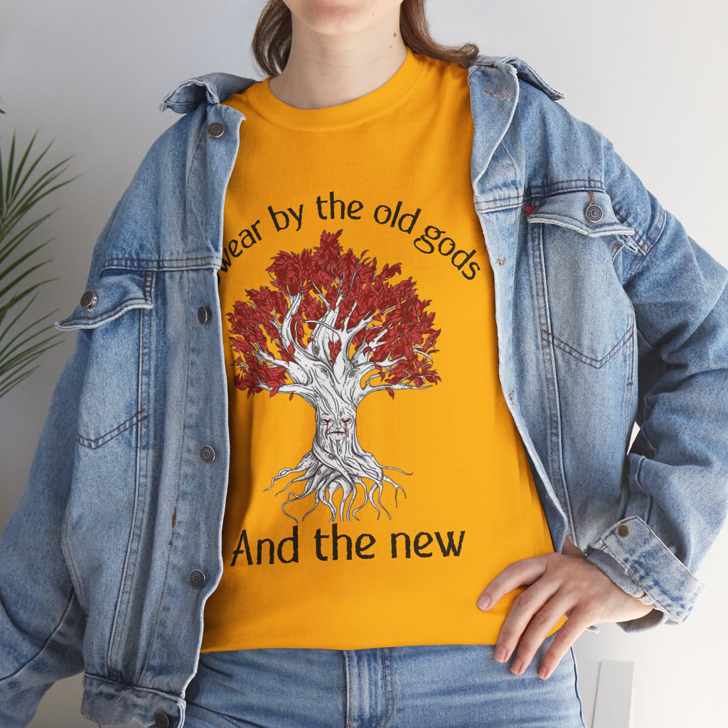 Old Gods & New Tree Tee — "Swear by the old gods and the new" Graphic Shirt