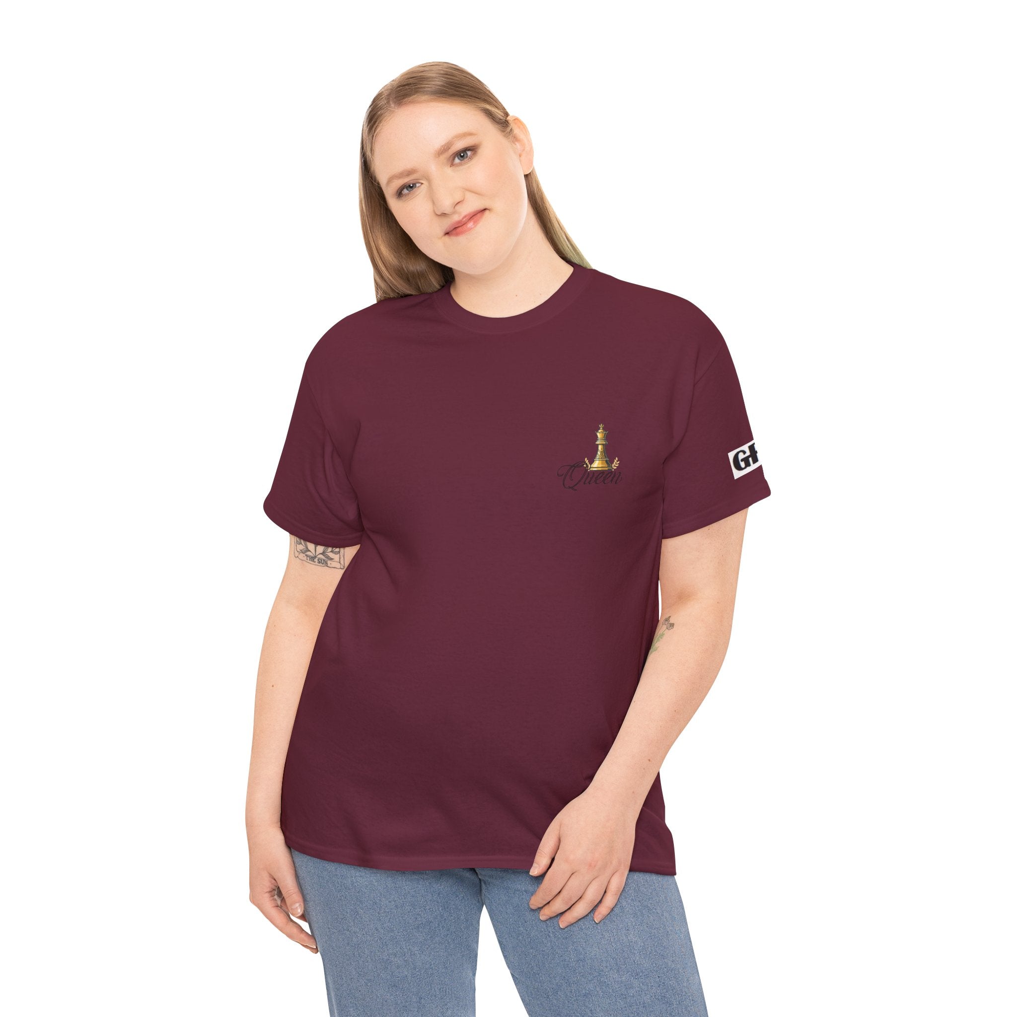 Queen Chess Piece T-Shirt — "Queen" Family Roles Tee (Grandmother, Wife, Mother, Daughter, Sister)