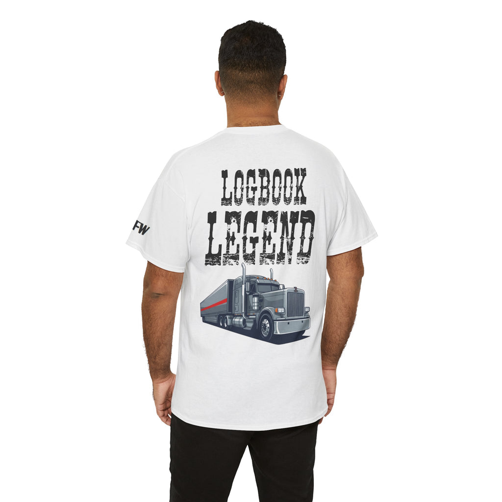 Logbook Legend Trucker Tee — "Logbook Legend" Graphic T-Shirt for Drivers