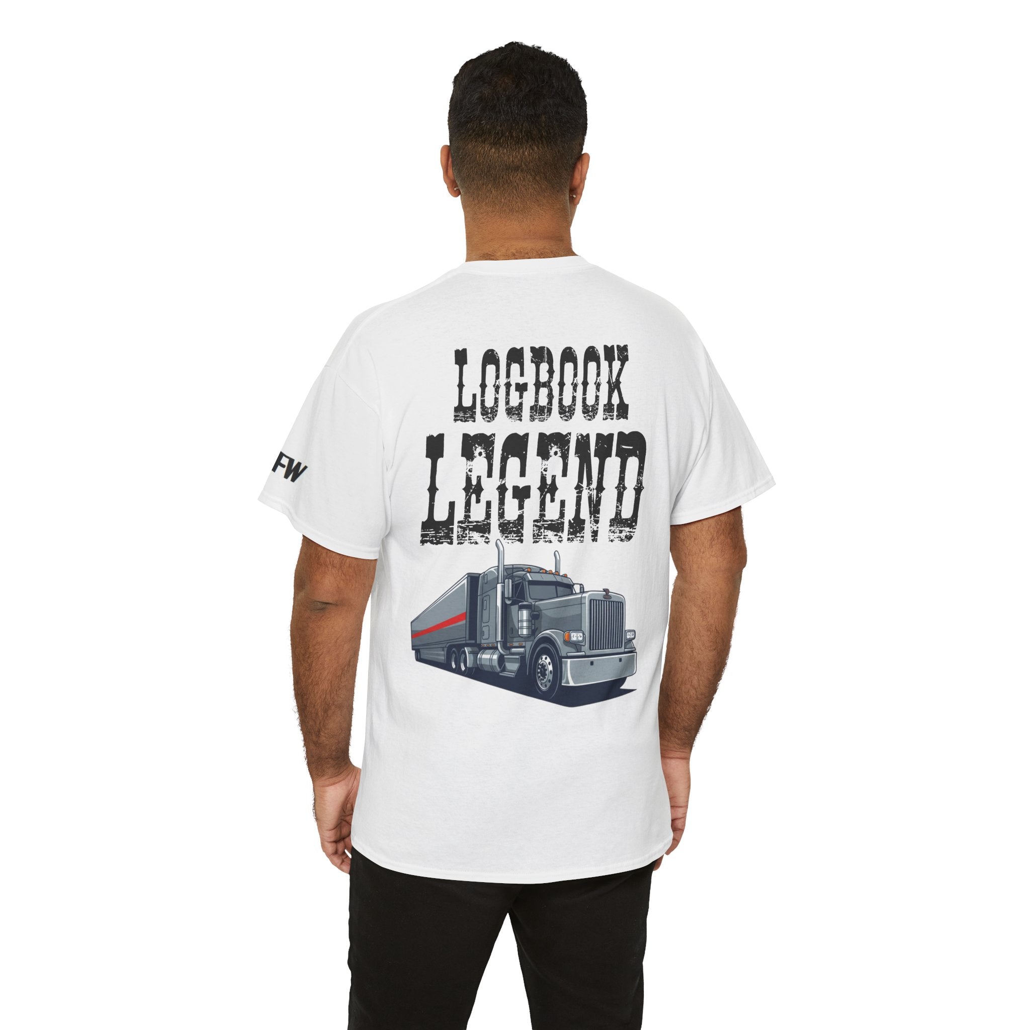 Logbook Legend Trucker Tee — "Logbook Legend" Graphic T-Shirt for Drivers