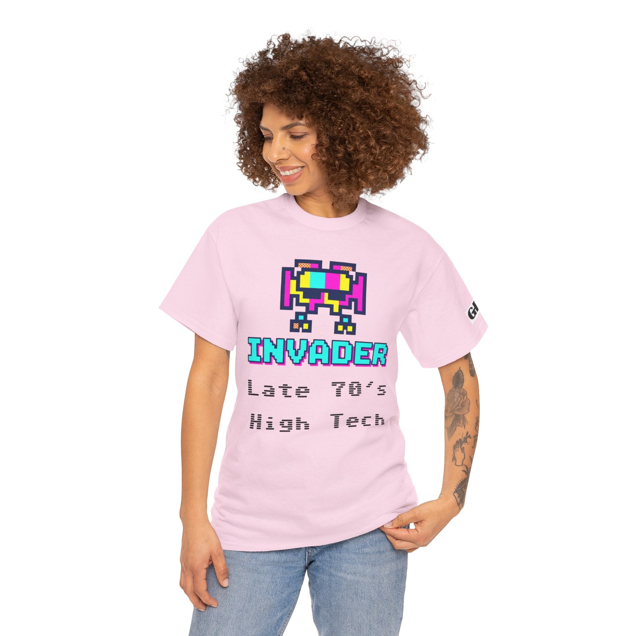 Invader Retro Pixel Tee — "Late 70's High Tech" Vintage Video Game T-Shirt