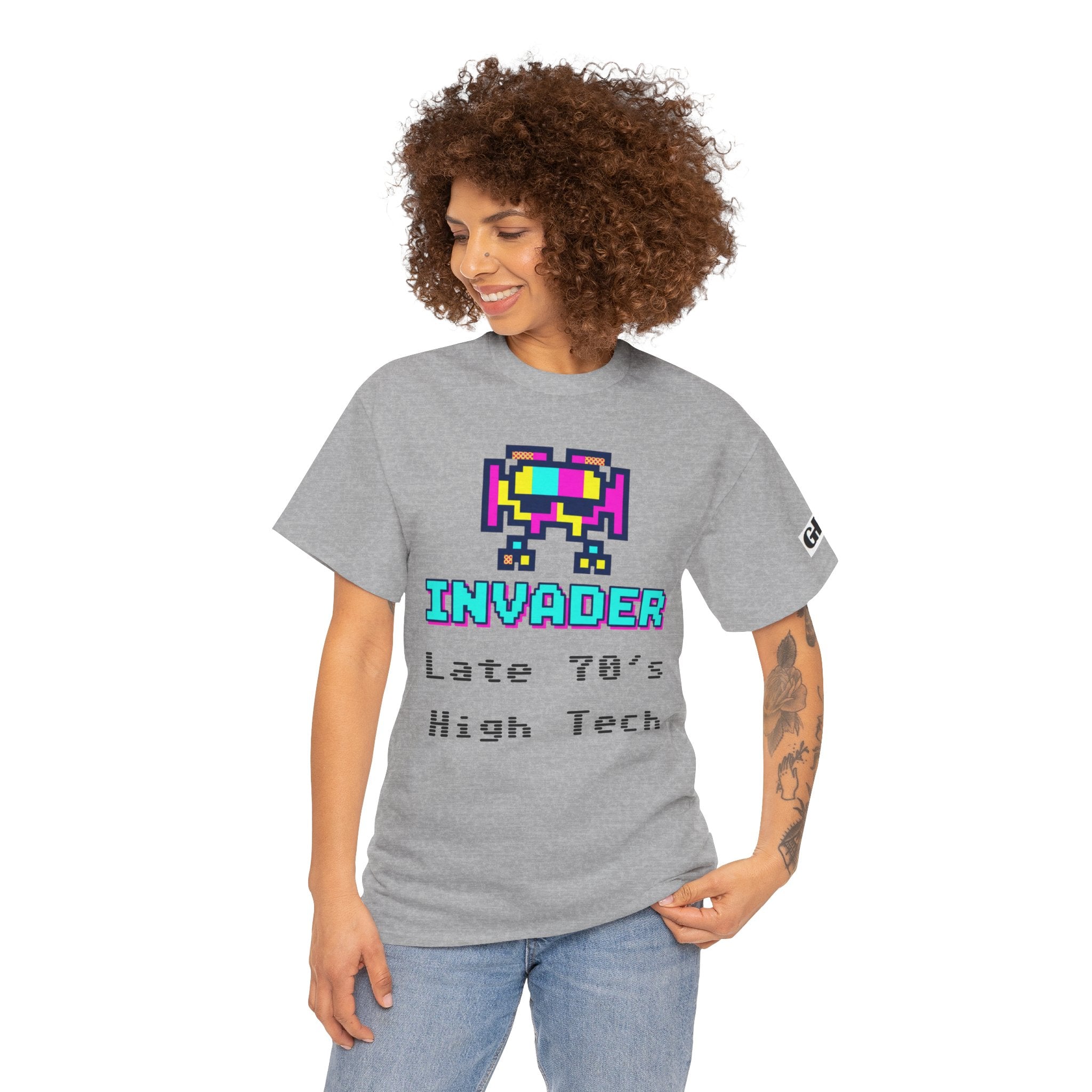 Invader Retro Pixel Tee — "Late 70's High Tech" Vintage Video Game T-Shirt