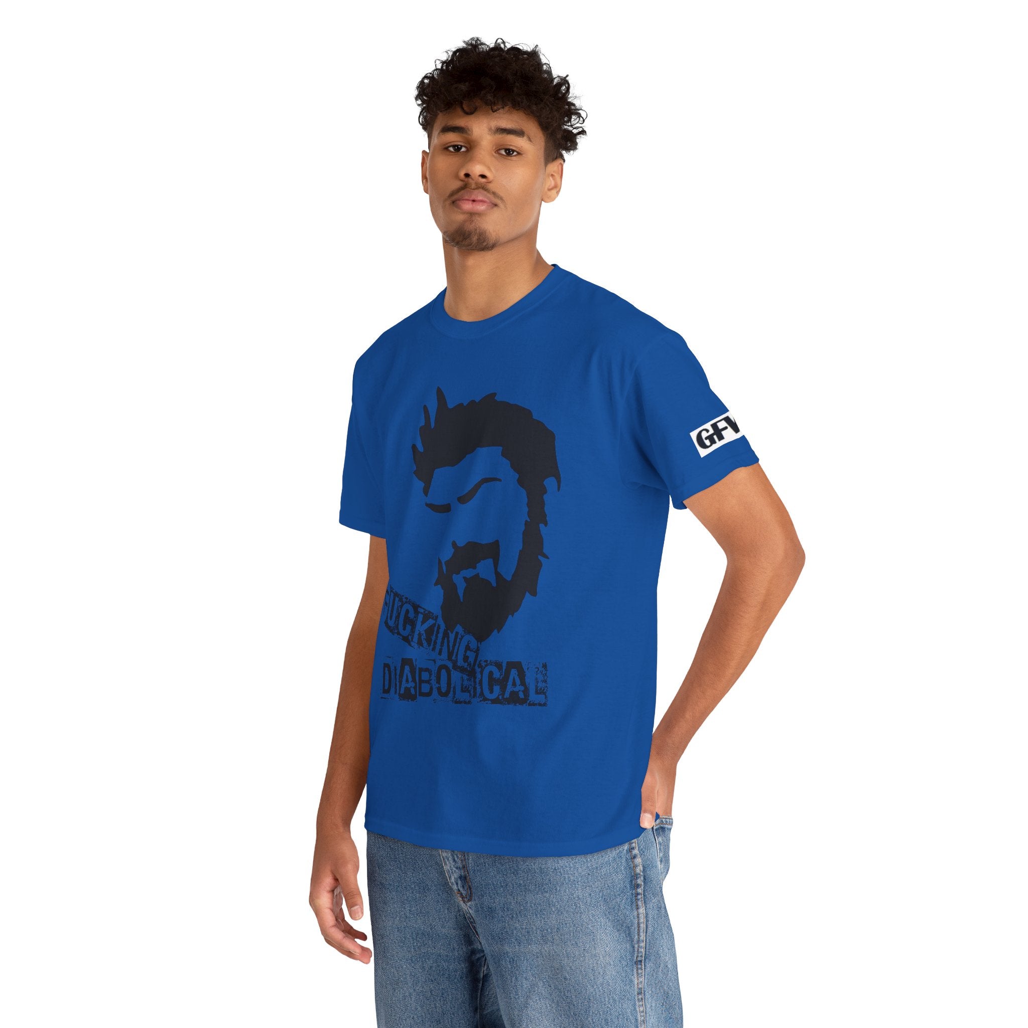 Diabolical Beard Graphic Tee – "Fucking Diabolical" White Cotton Shirt