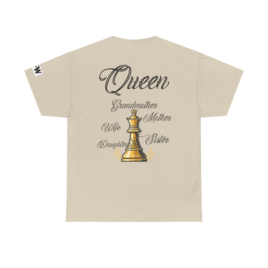 Queen Chess Piece T-Shirt — "Queen" Family Roles Tee (Grandmother, Wife, Mother, Daughter, Sister)