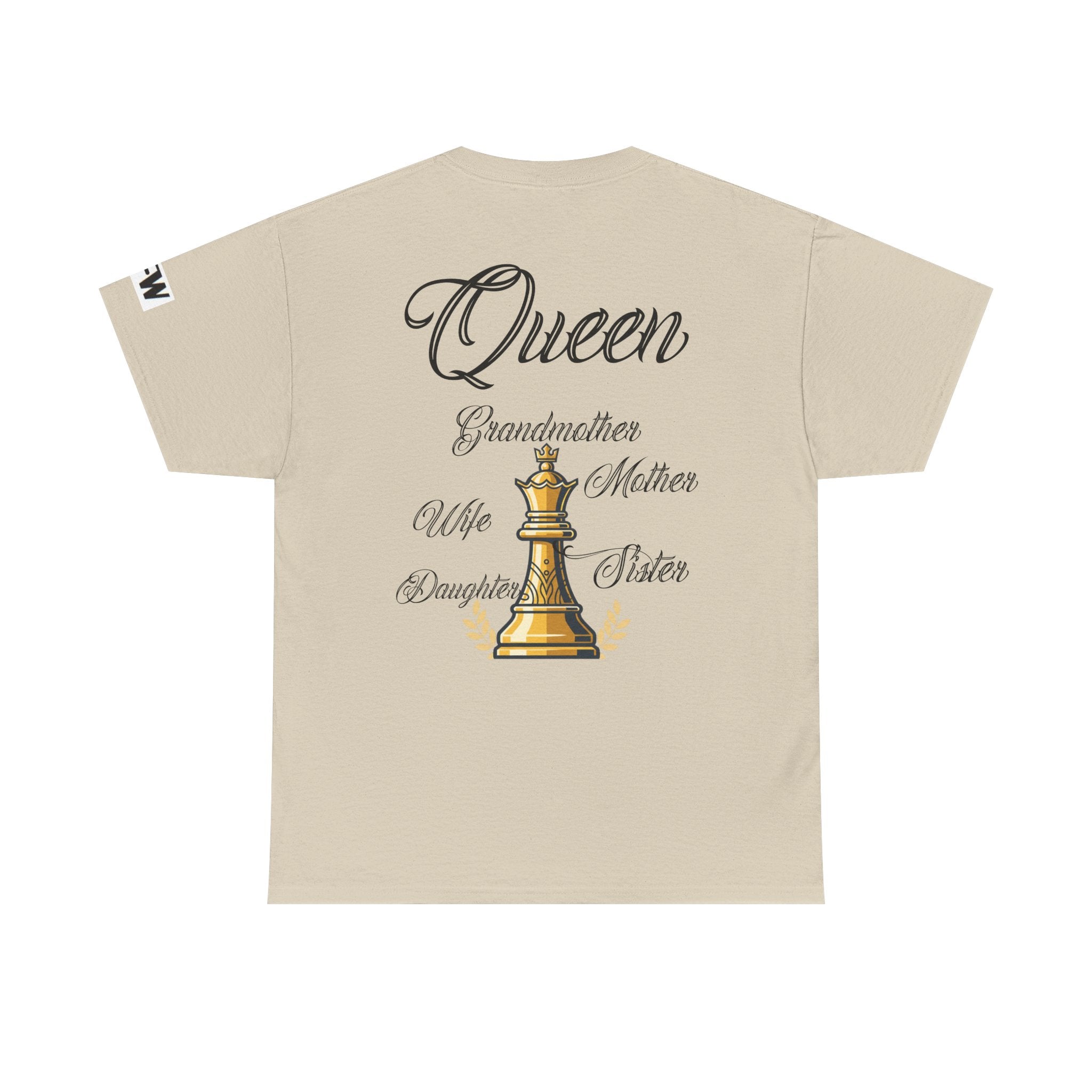 Queen Chess Piece T-Shirt — "Queen" Family Roles Tee (Grandmother, Wife, Mother, Daughter, Sister)