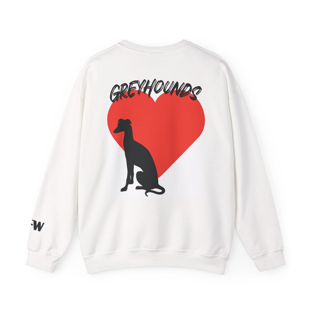 Greyhound Sweatshirt — "Yes I Have The Best Dog Breed" Crewneck with Heart Back Design