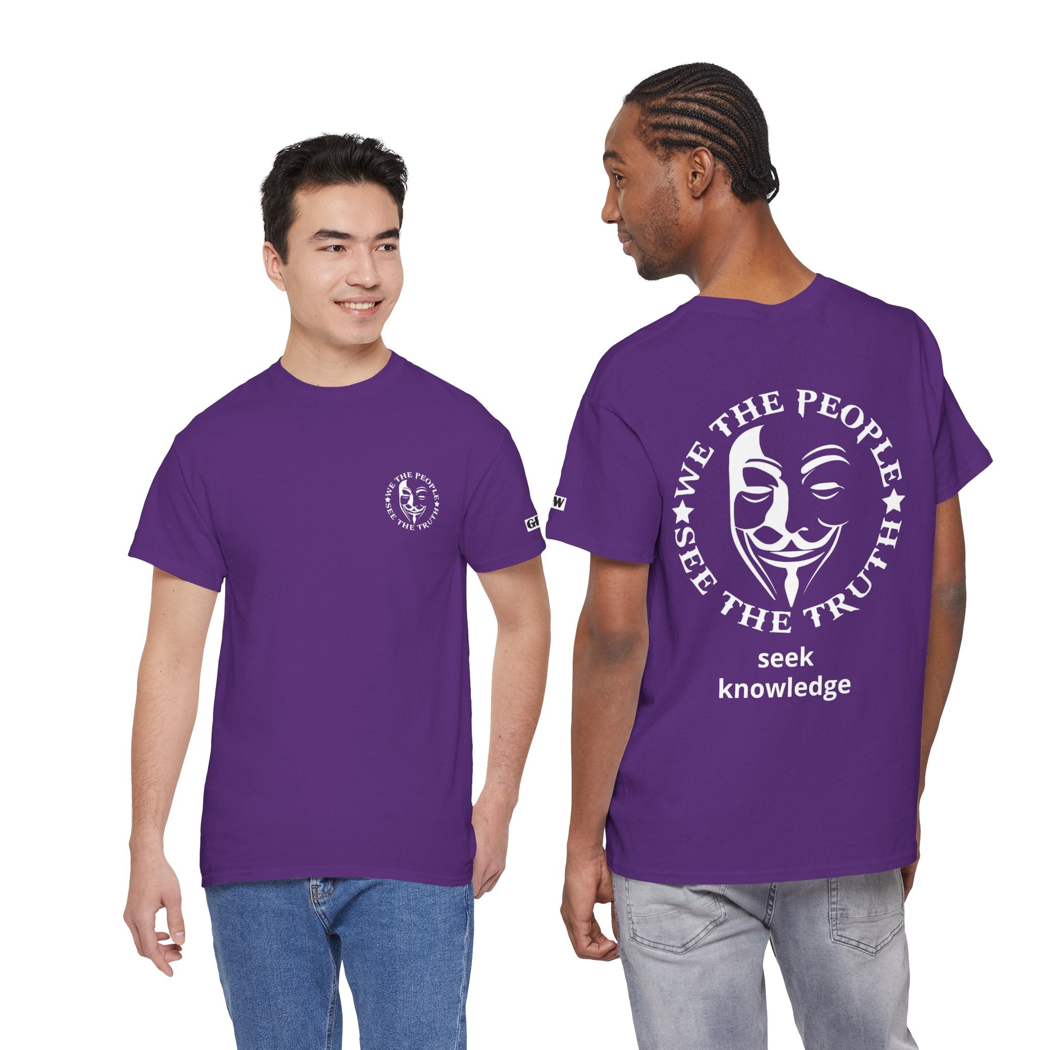 **Personalize ** Seek Knowledge Tee — “We The People See The Truth” Guy Fawkes Graphic T-Shirt