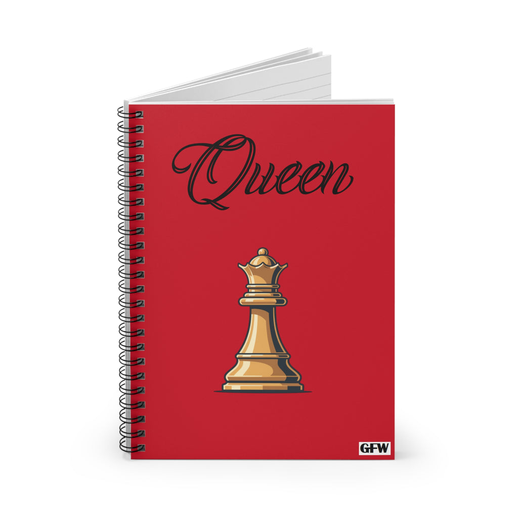 Queen  Spiral Notebook — Red Ruled Notebook for The Queens' Journaling