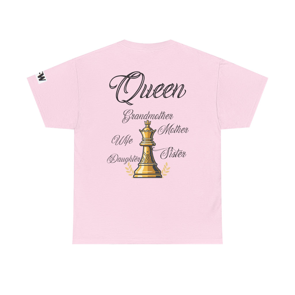 Queen Chess Piece T-Shirt — "Queen" Family Roles Tee (Grandmother, Wife, Mother, Daughter, Sister)