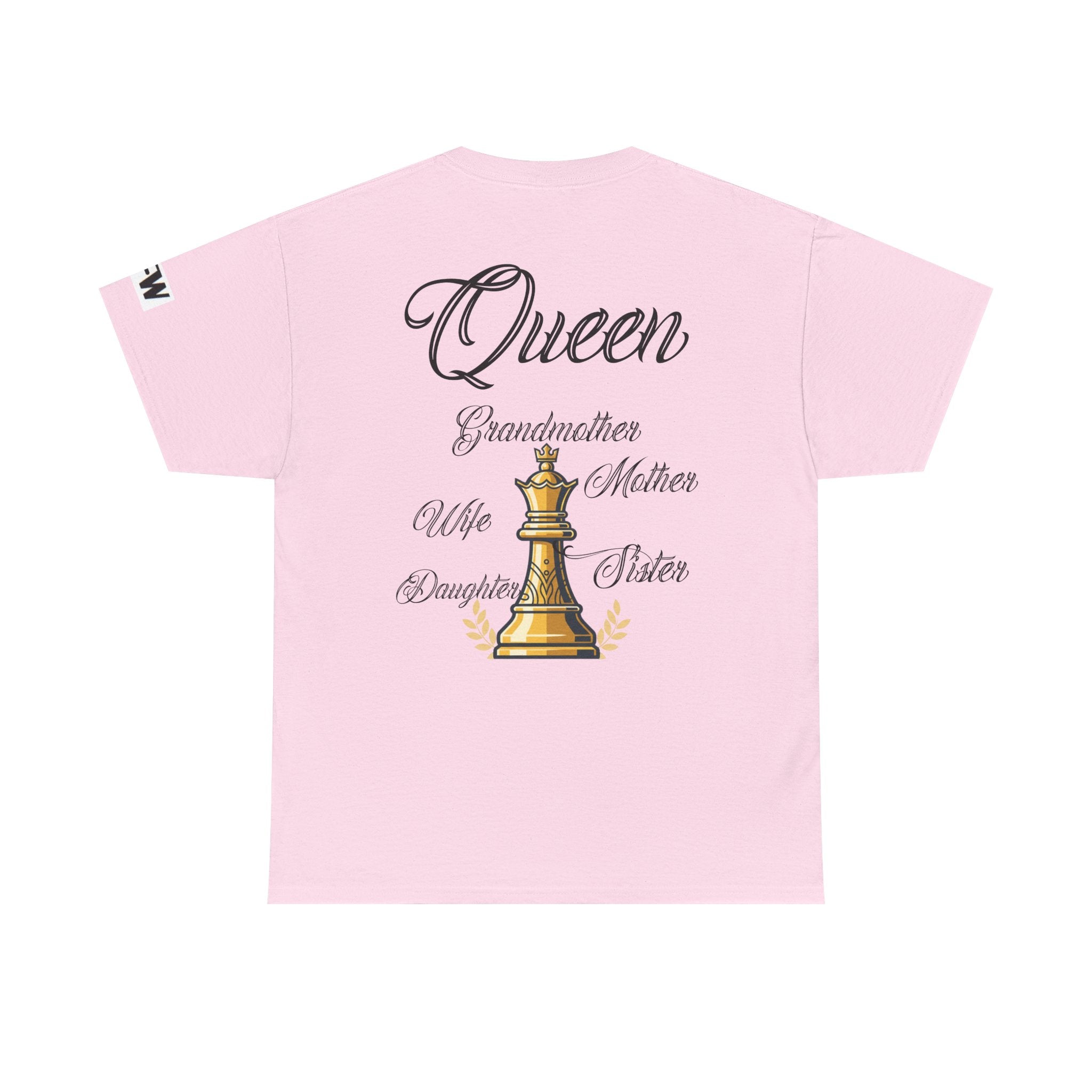 Queen Chess Piece T-Shirt — "Queen" Family Roles Tee (Grandmother, Wife, Mother, Daughter, Sister)