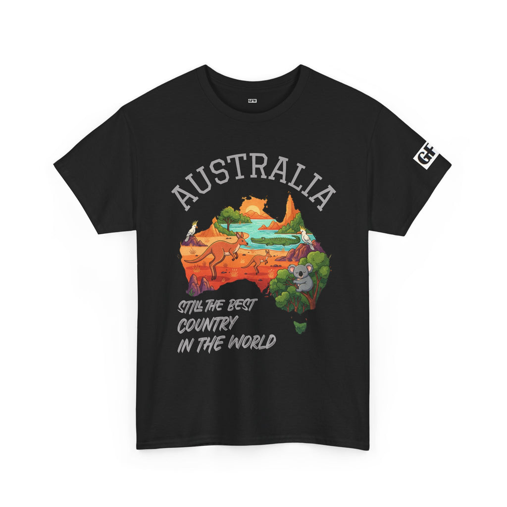 Australia Map Graphic Tee — "Australia: Still The Best Country in the World" Cotton T‑Shirt