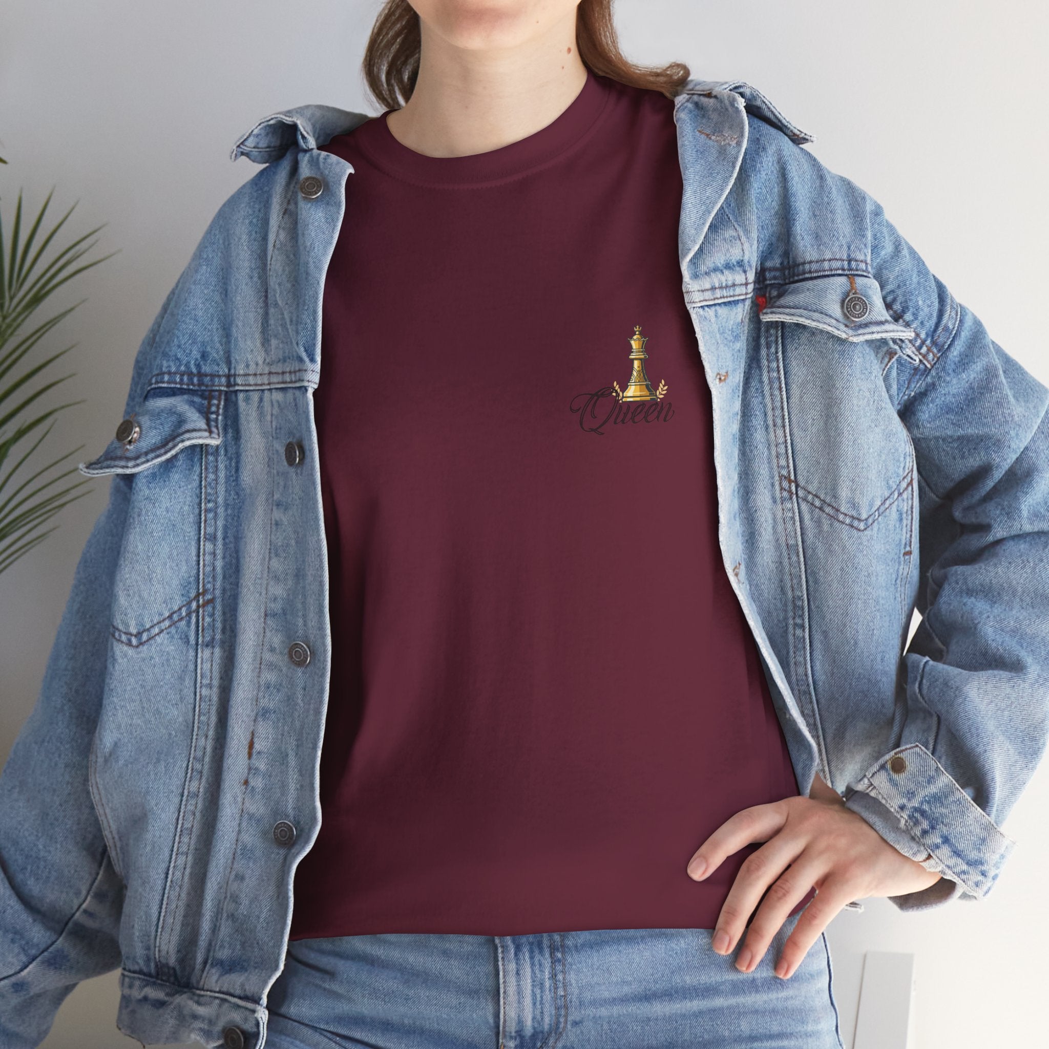 Queen Chess Piece T-Shirt — "Queen" Family Roles Tee (Grandmother, Wife, Mother, Daughter, Sister)