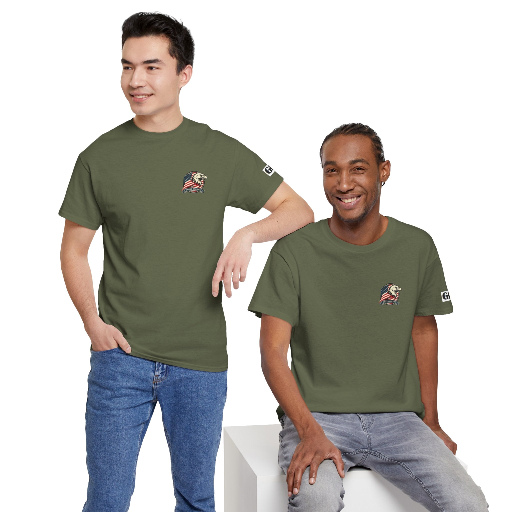 USA Bald Eagle T‑Shirt — "United and Free" Patriotic Tee