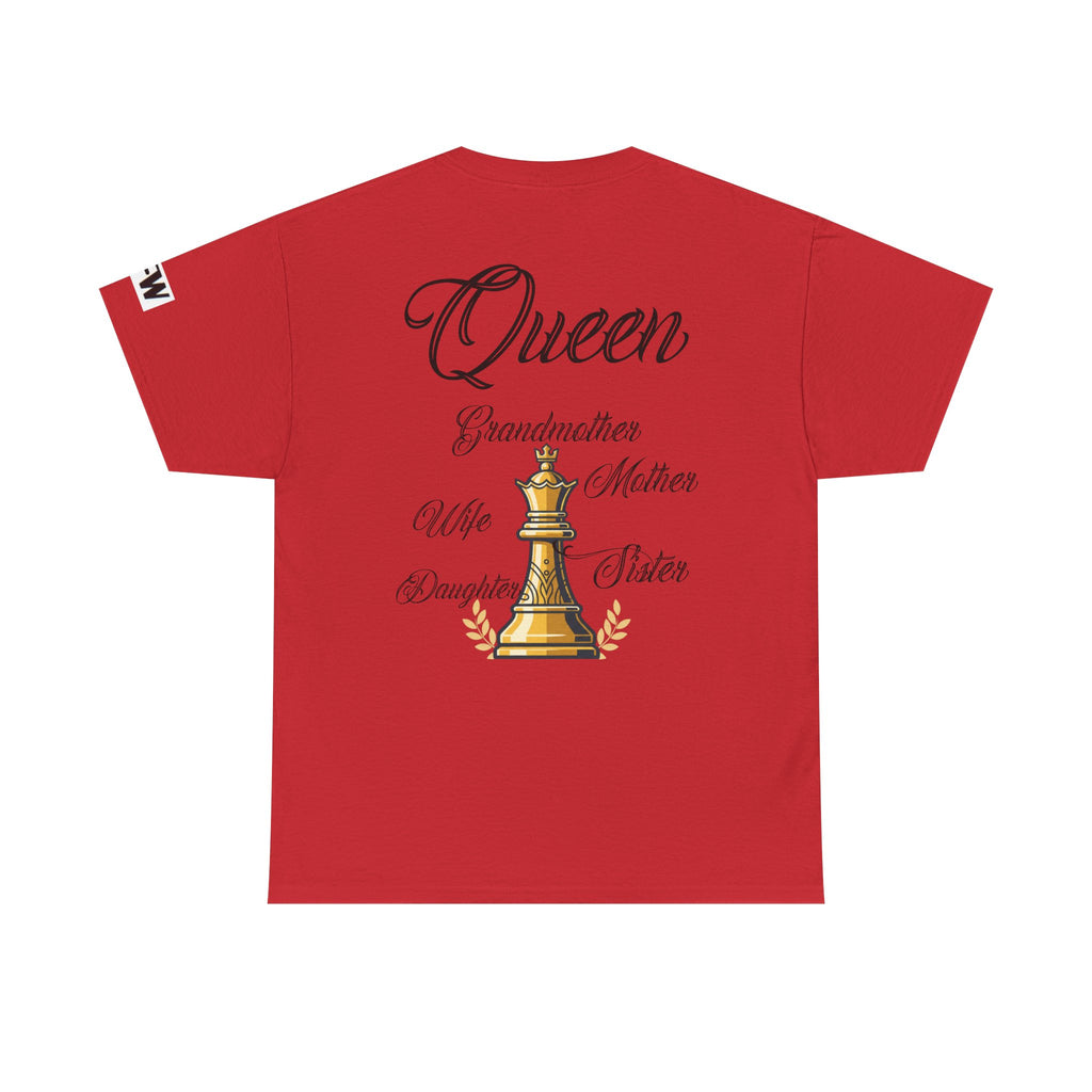 Queen Chess Piece T-Shirt — "Queen" Family Roles Tee (Grandmother, Wife, Mother, Daughter, Sister)