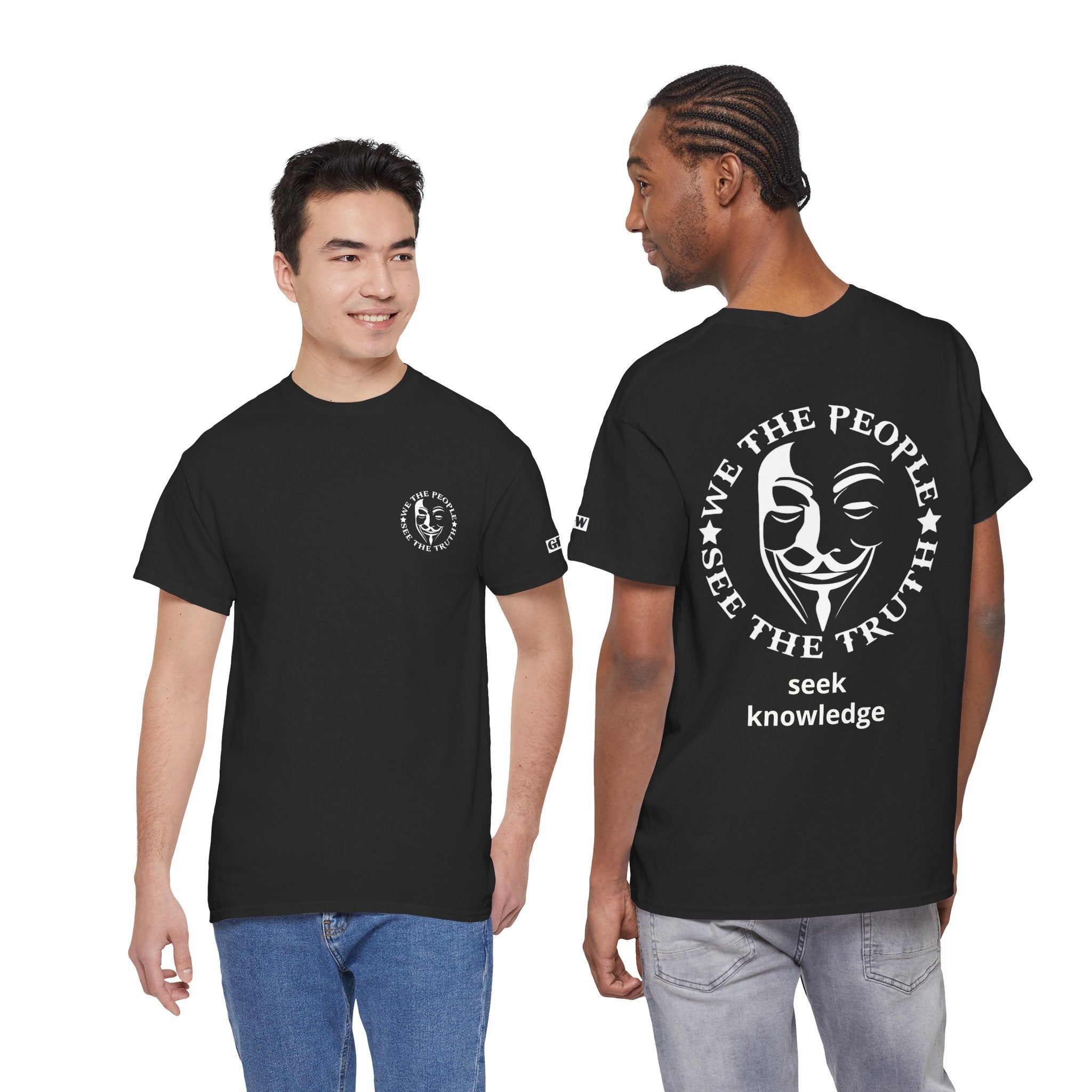**Personalize ** Seek Knowledge Tee — “We The People See The Truth” Guy Fawkes Graphic T-Shirt