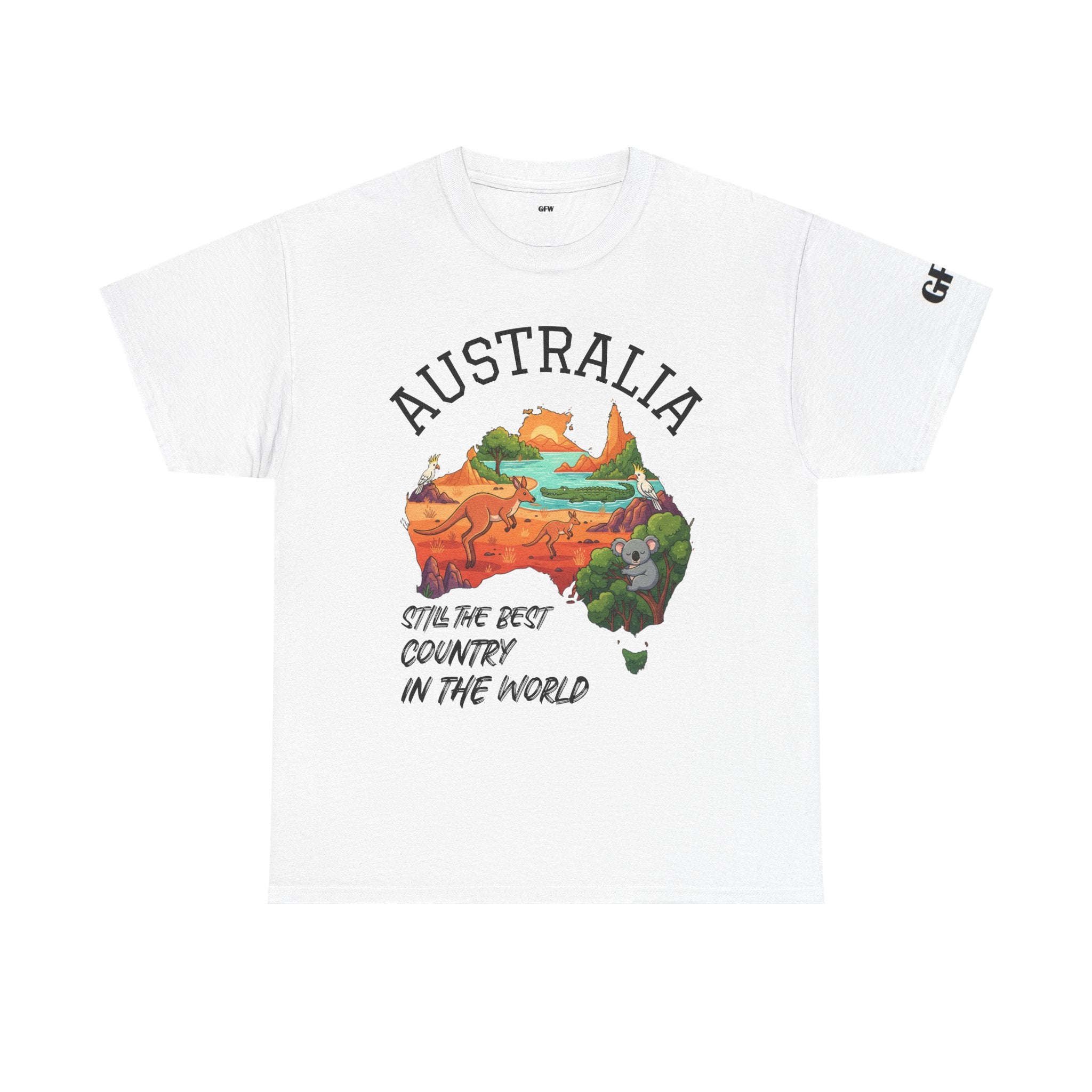 Australia Map Graphic Tee — "Australia: Still The Best Country in the World" Cotton T‑Shirt