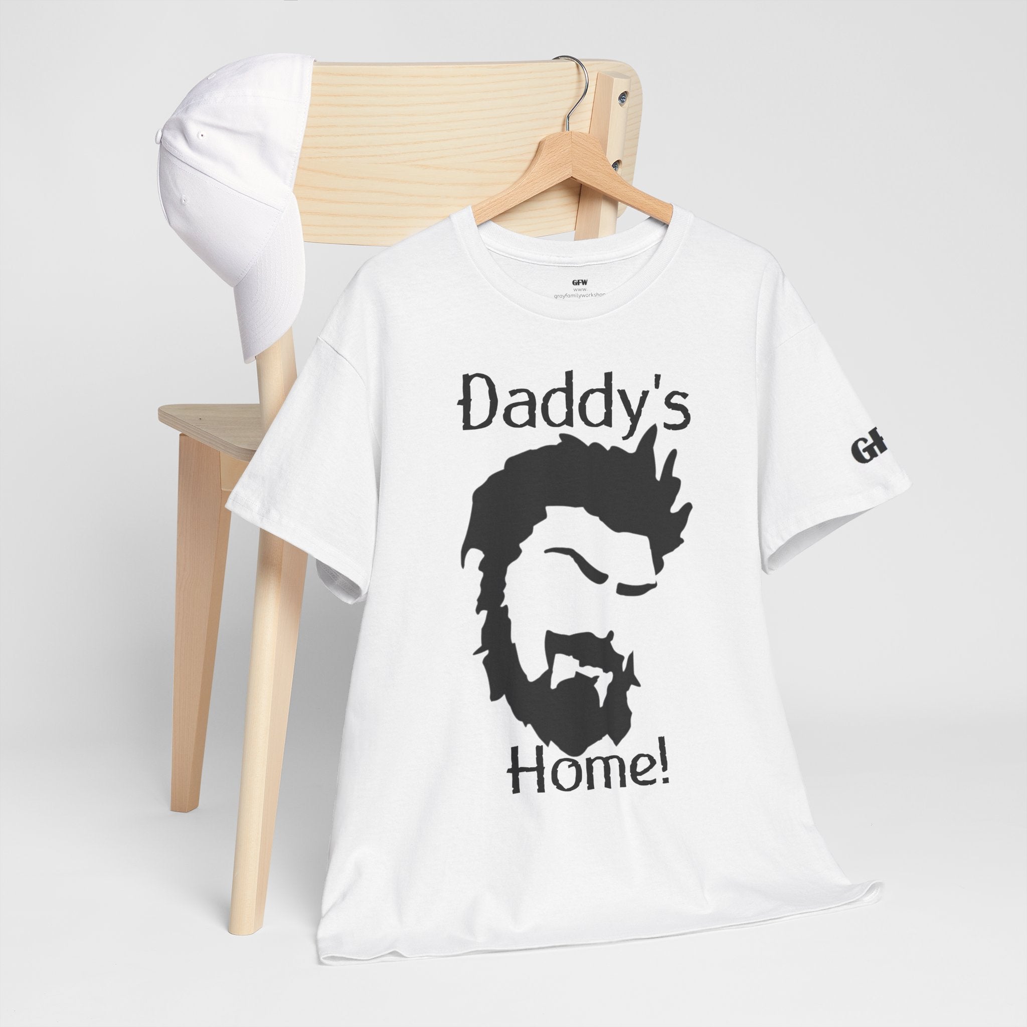 Daddy's Home T-Shirt — Men's Beard Silhouette Father's Day Tee