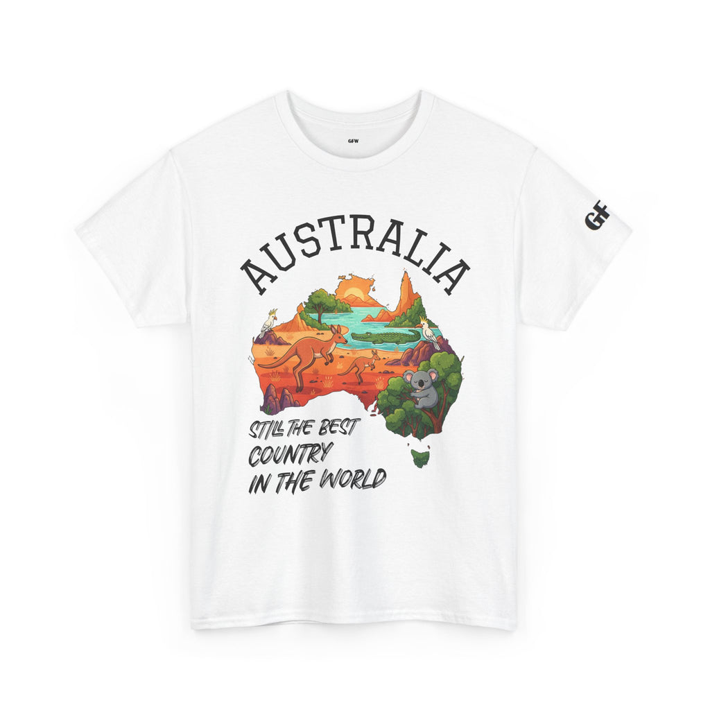 Australia Map Graphic Tee — "Australia: Still The Best Country in the World" Cotton T‑Shirt