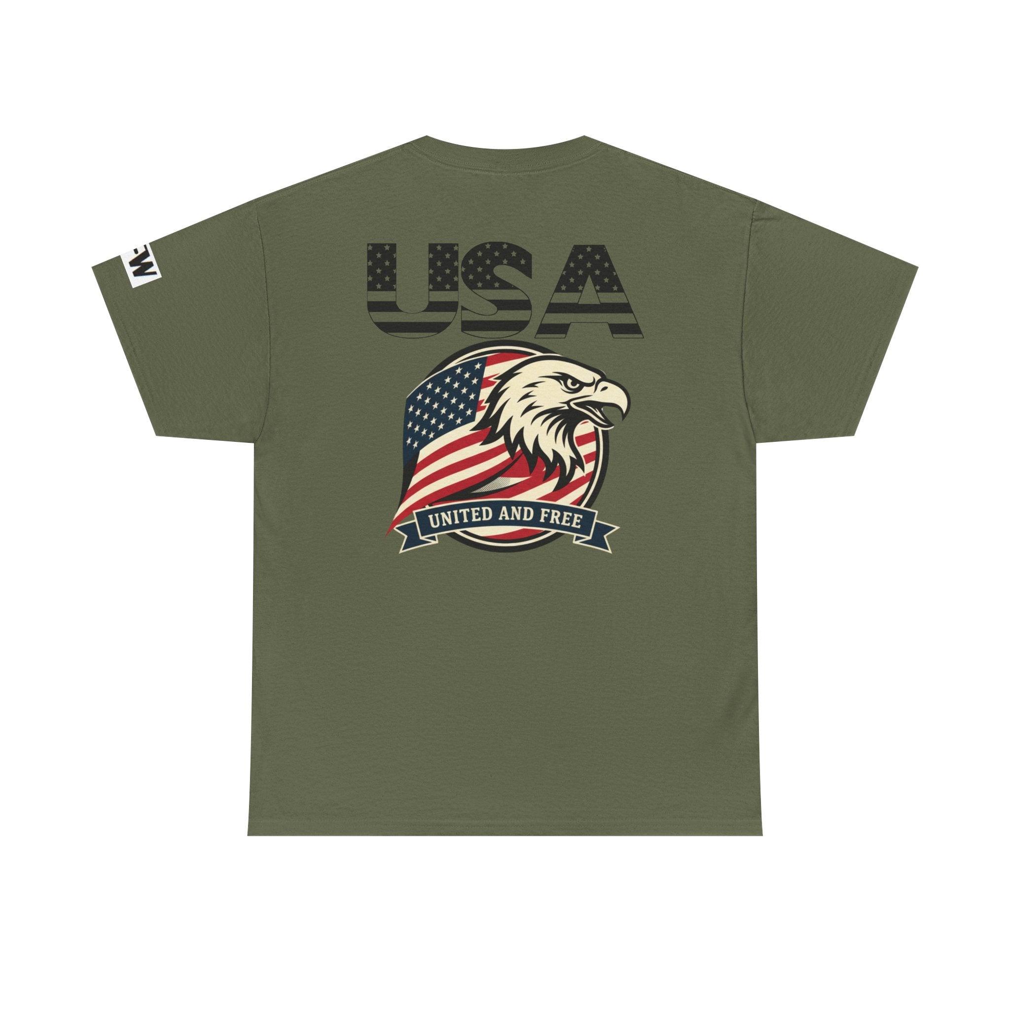 USA Bald Eagle T‑Shirt — "United and Free" Patriotic Tee
