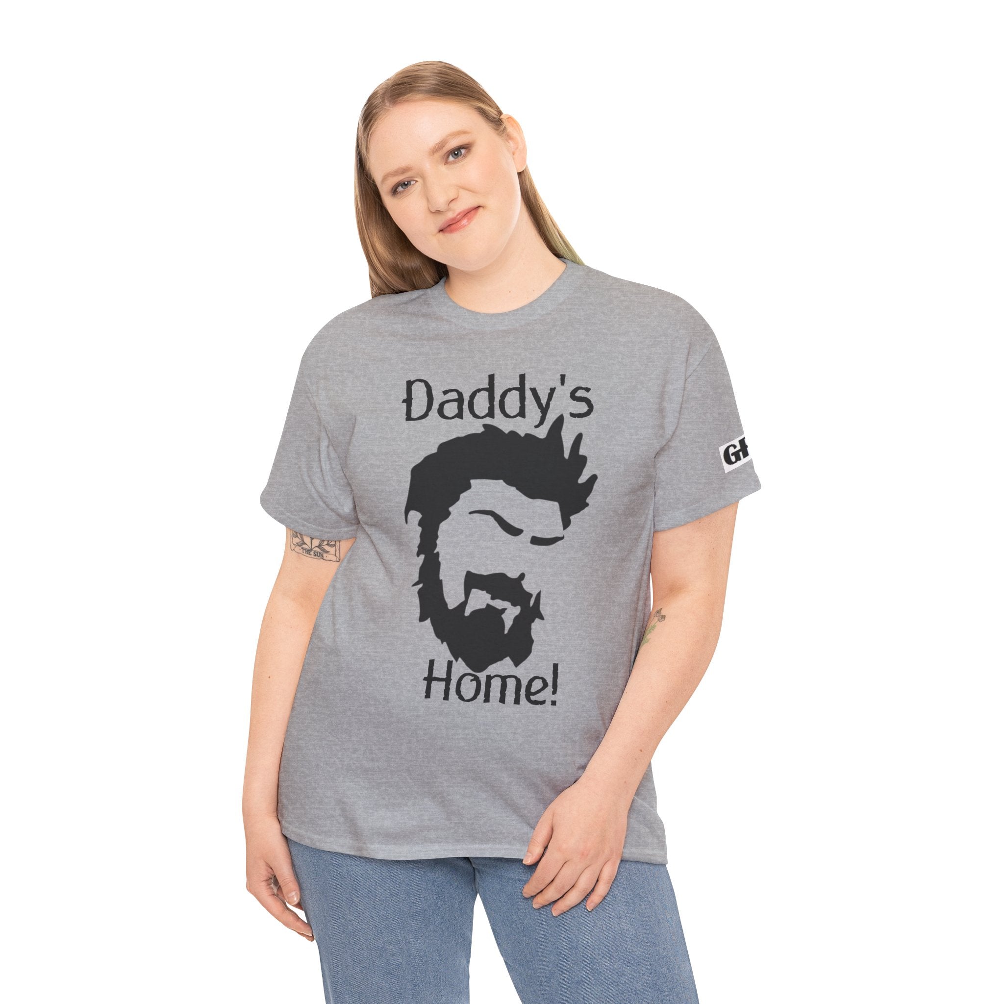 Daddy's Home T-Shirt — Men's Beard Silhouette Father's Day Tee