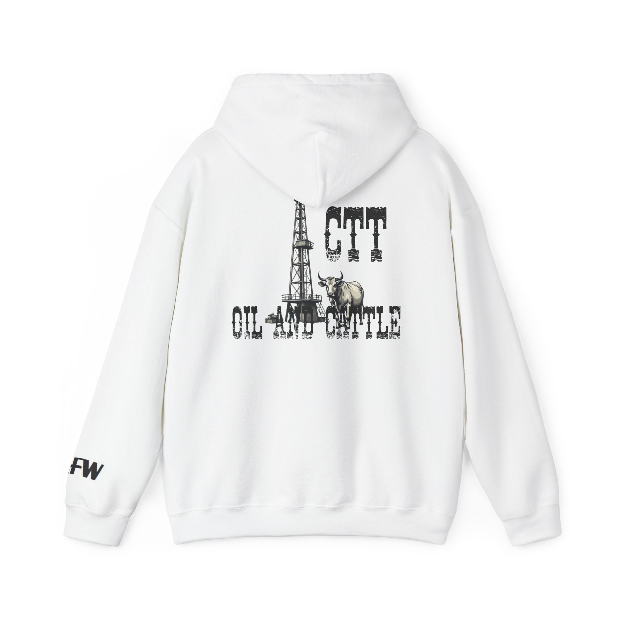 CTT Oil and Cattle Hoodie - Western Oilfield Ranch Sweatshirt