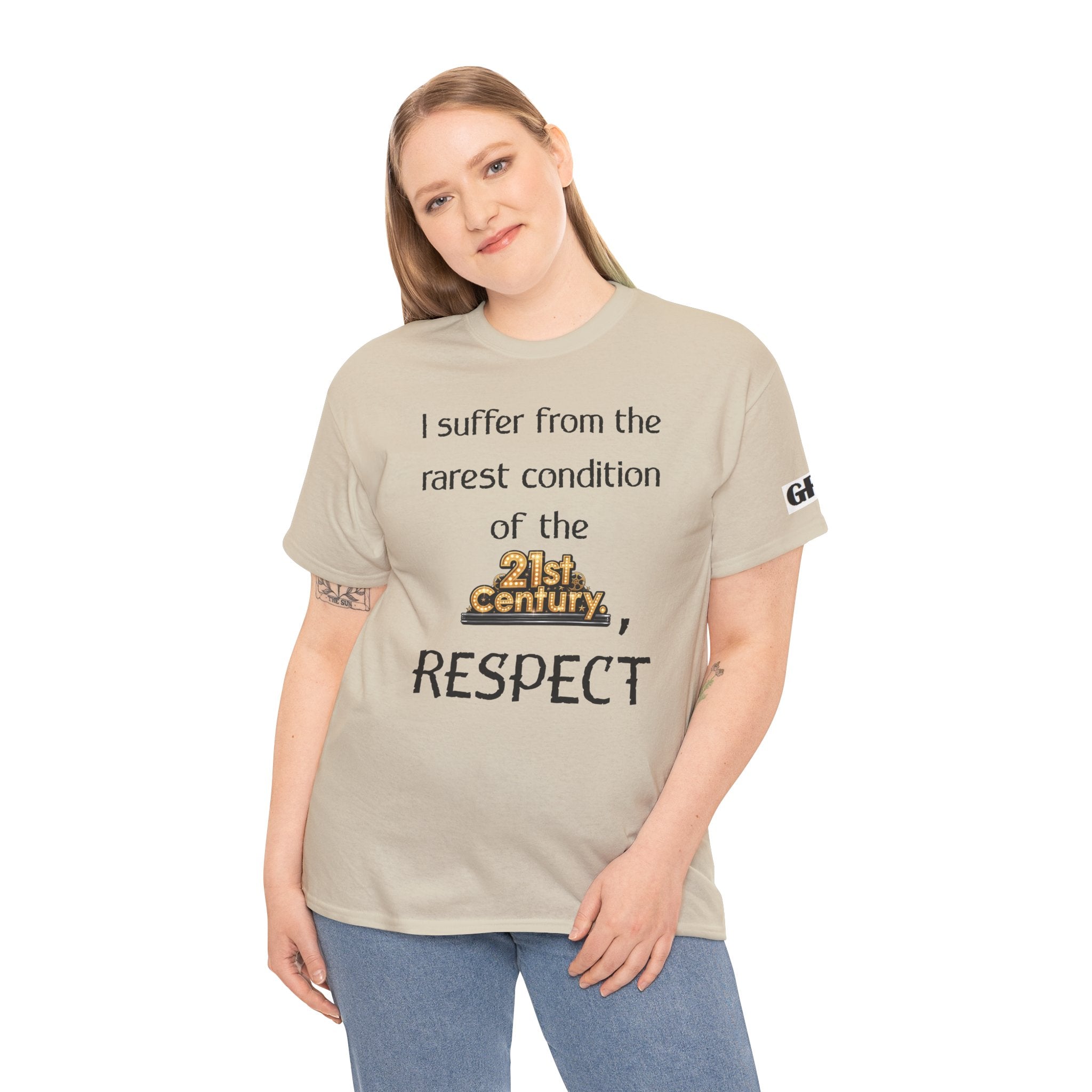 T‑Shirt — “I suffer from the rarest condition of the 21st Century, RESPECT” Vintage Text Tee