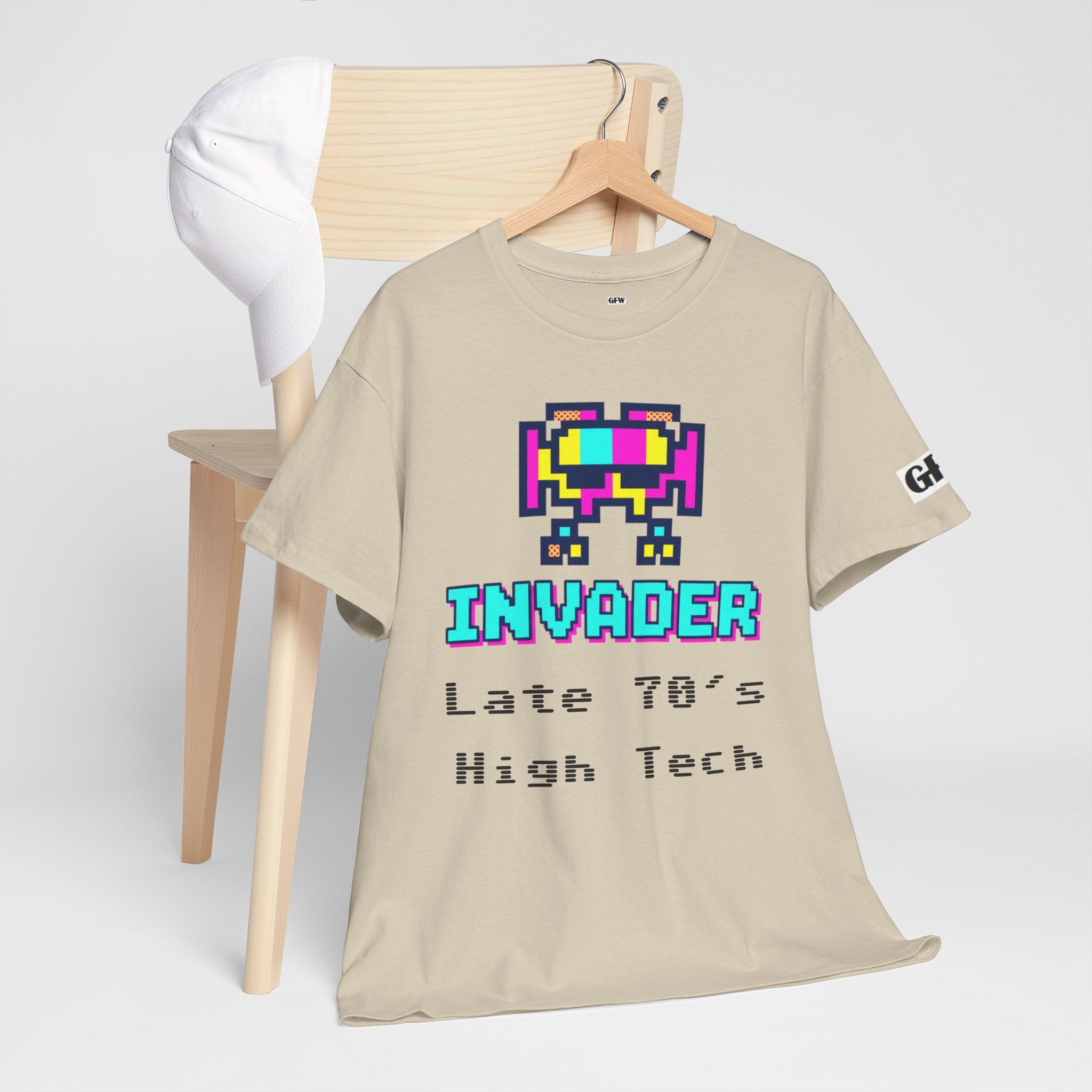 Invader Retro Pixel Tee — "Late 70's High Tech" Vintage Video Game T-Shirt